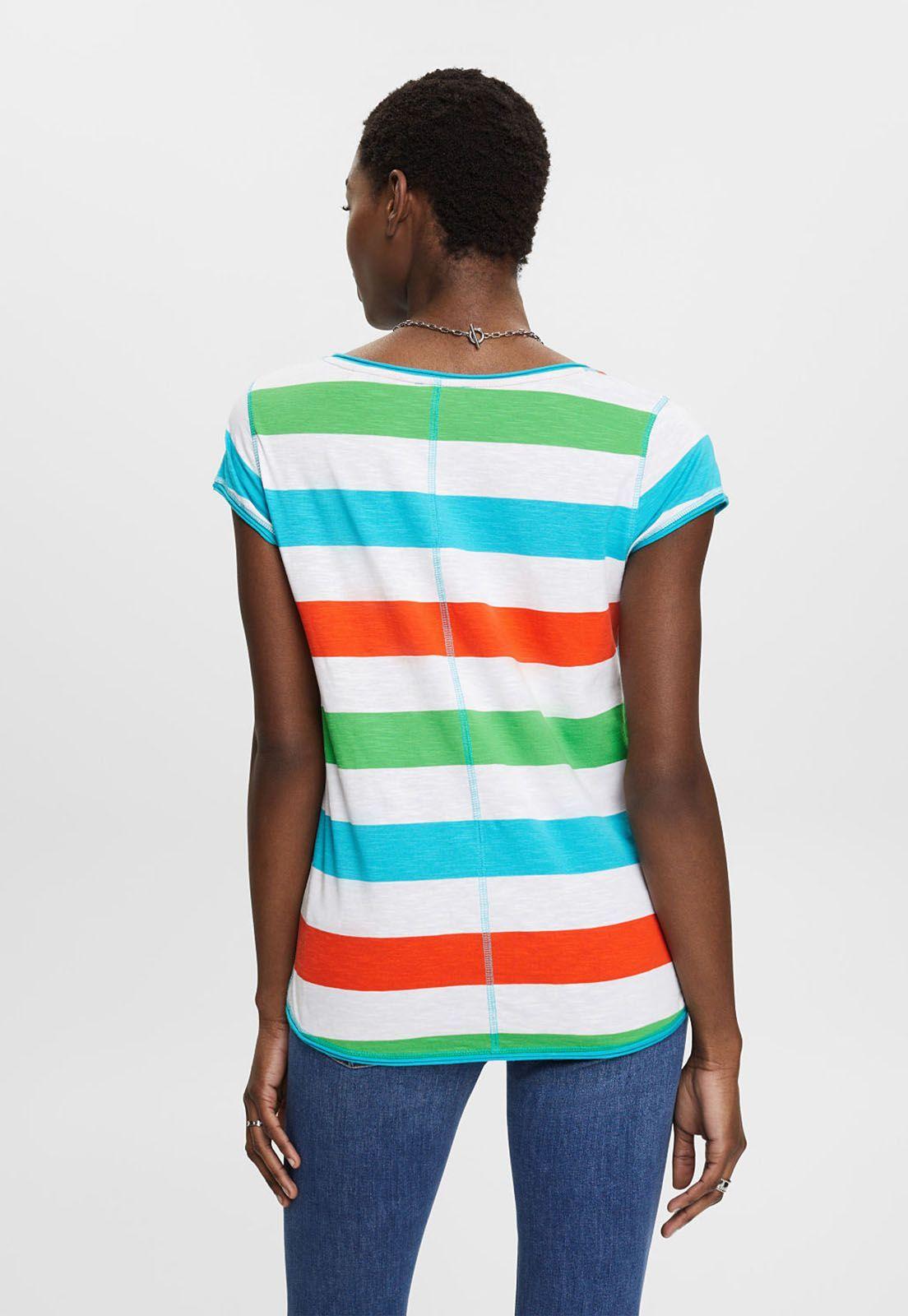 Polera A Rayas Mujer Esprit Multicolor-1