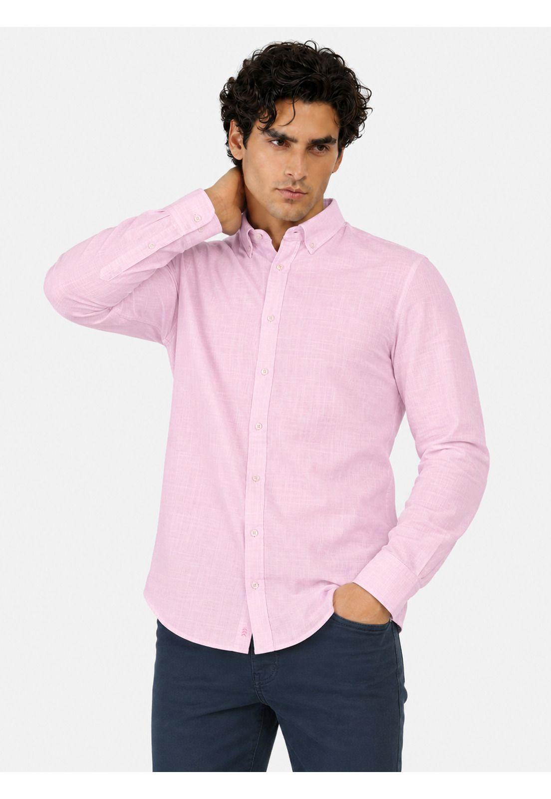 Camisa Texturada Regular Fit Rosado Arrow CM34030RD-0