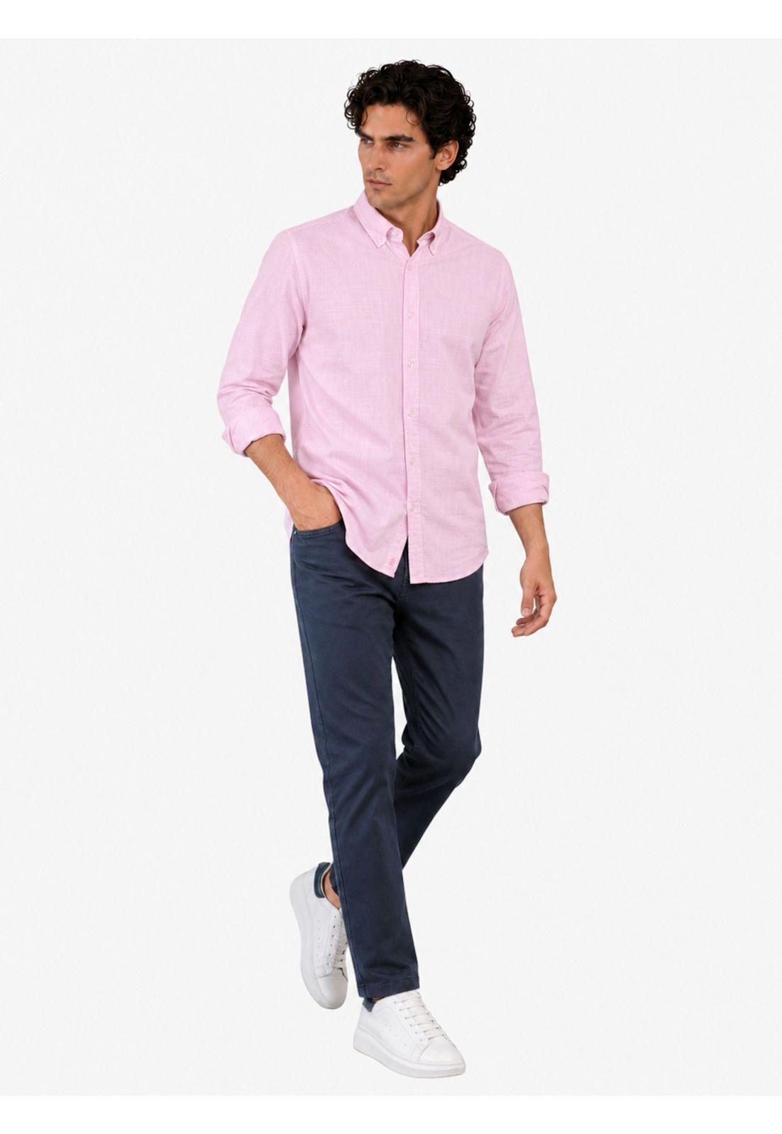 Camisa Texturada Regular Fit Rosado Arrow CM34030RD-3