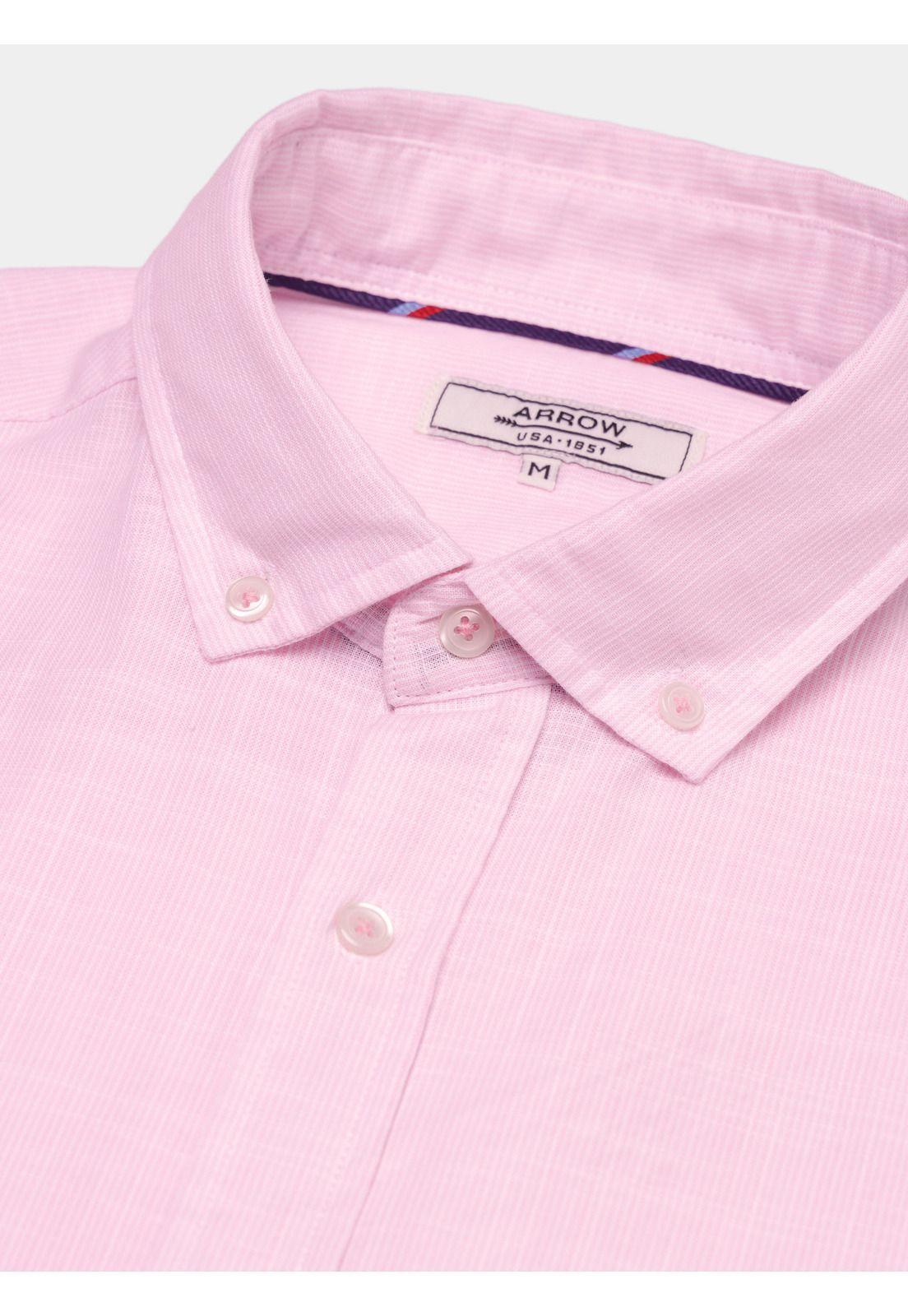 Camisa Texturada Regular Fit Rosado Arrow CM34030RD-4