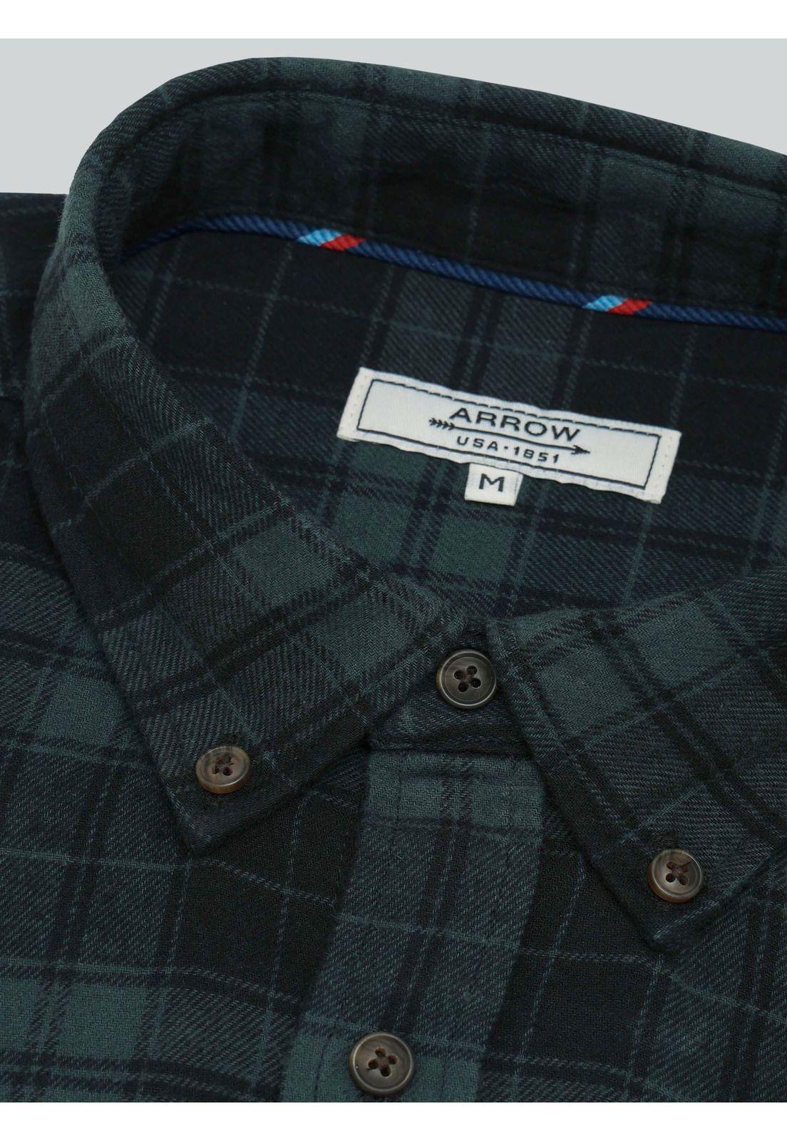 Camisa Escocesa Regular Fit Verde Arrow CM33016VE-4