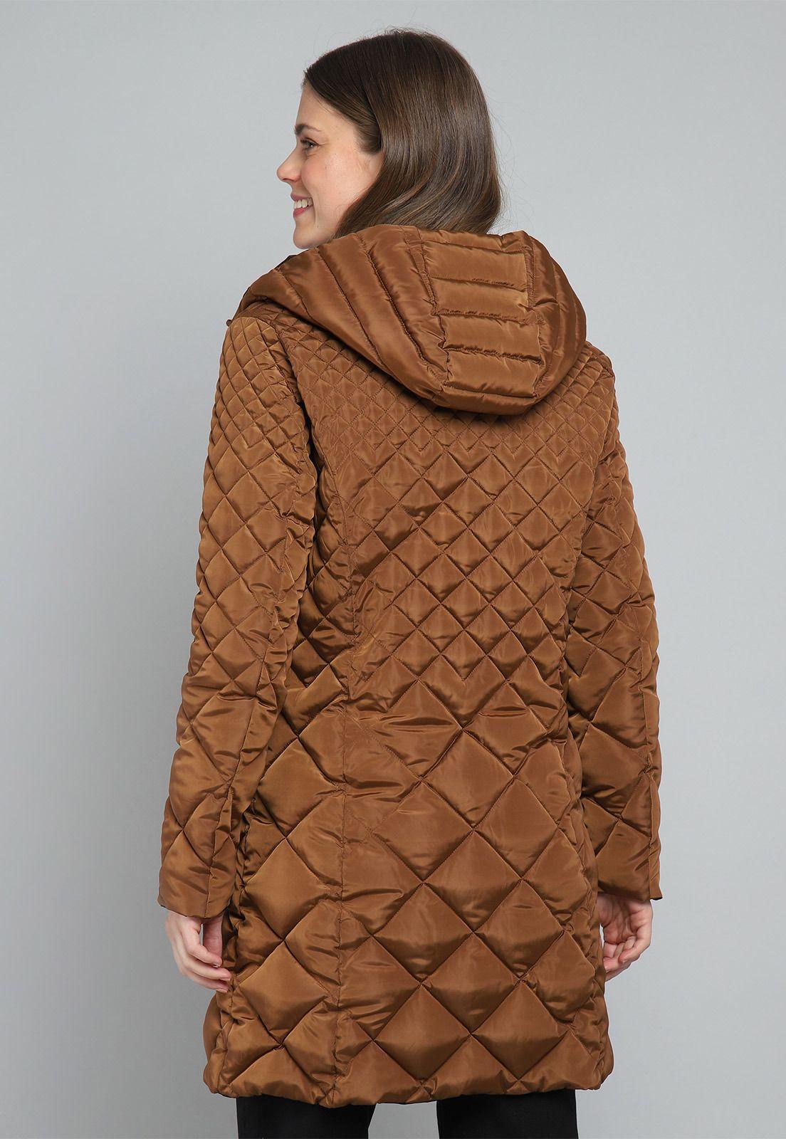 Parka Larga Reversible Acolchada con Capucha Mujer Esprit G008954-1