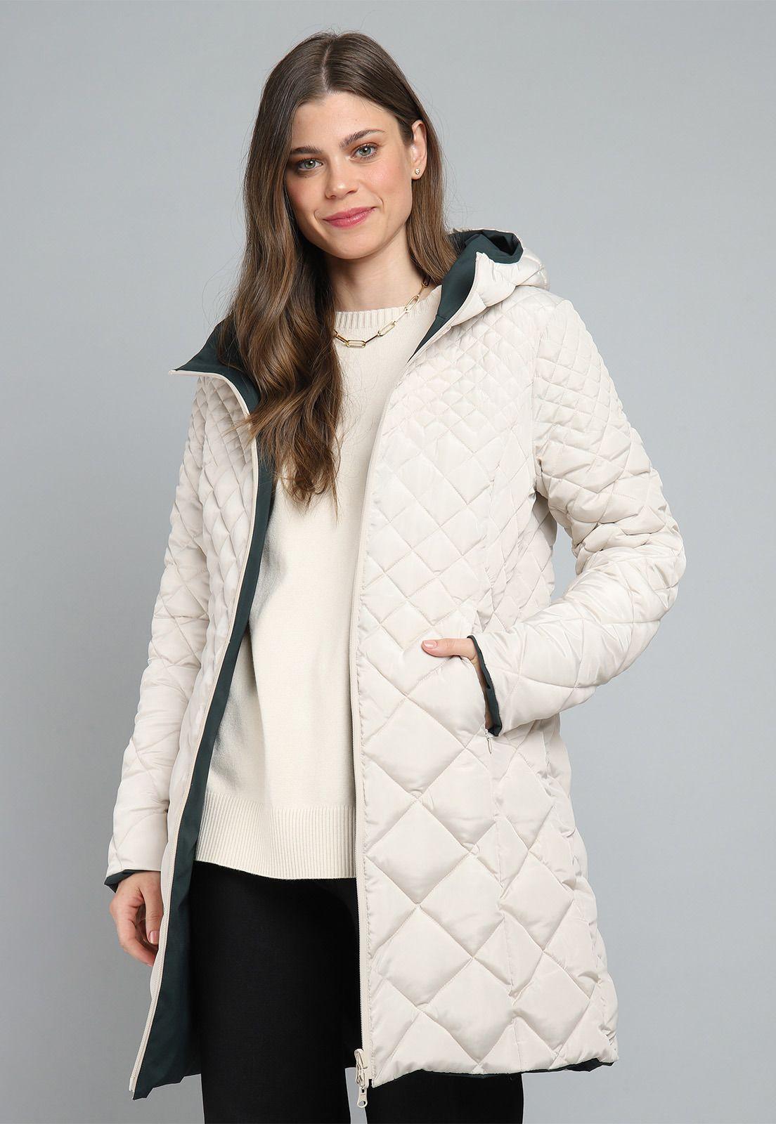Parka Larga Reversible Acolchada con Capucha Mujer Esprit G008954-0