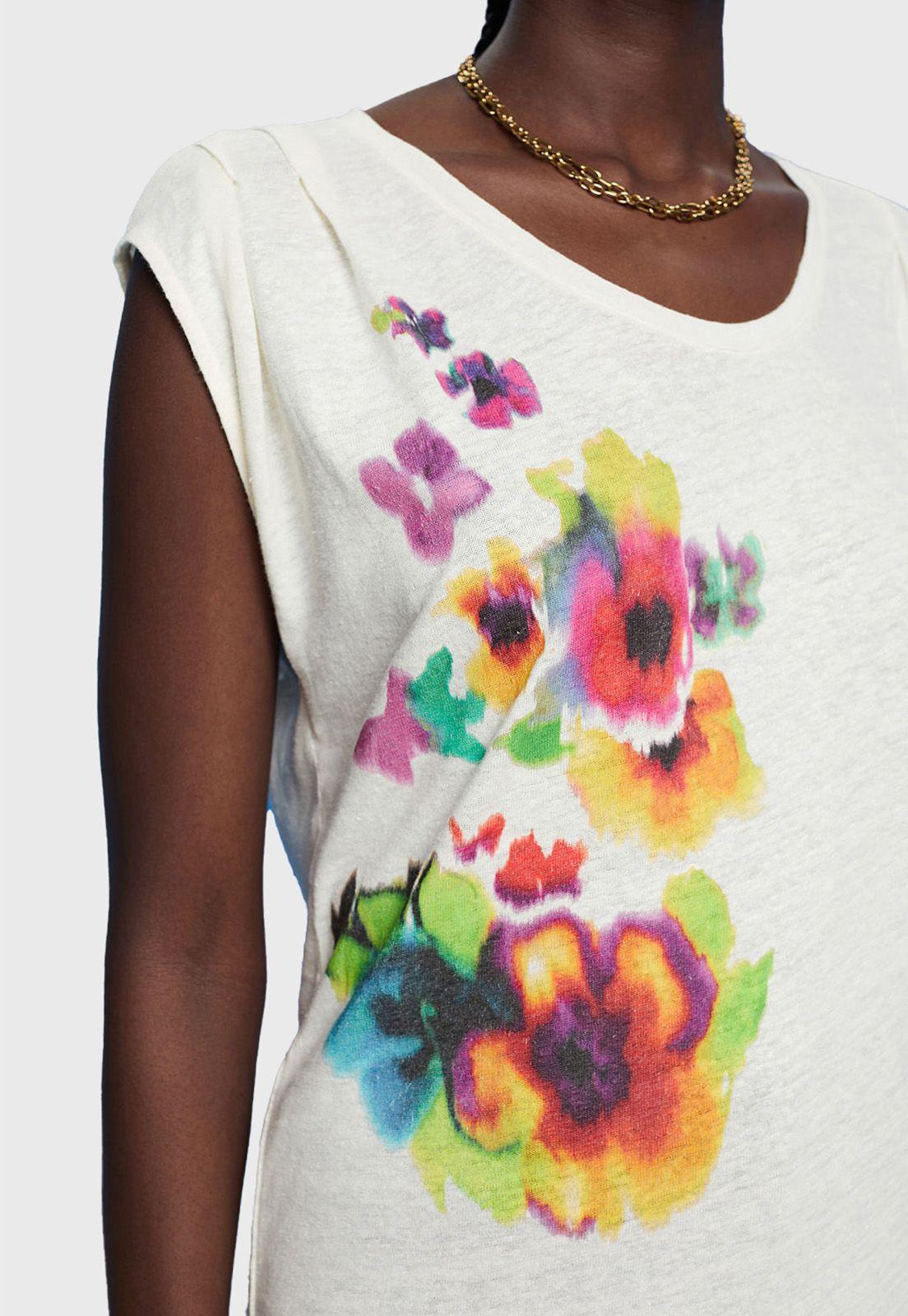 Polera Con Estampado Pintado Mujer Esprit-2