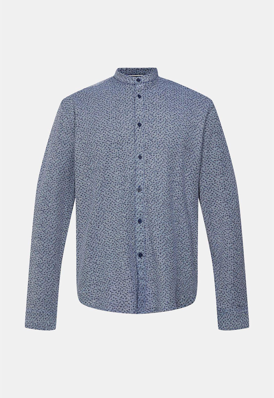 Camisa Manga Larga Estampada Con Cuello Mao Esprit-5