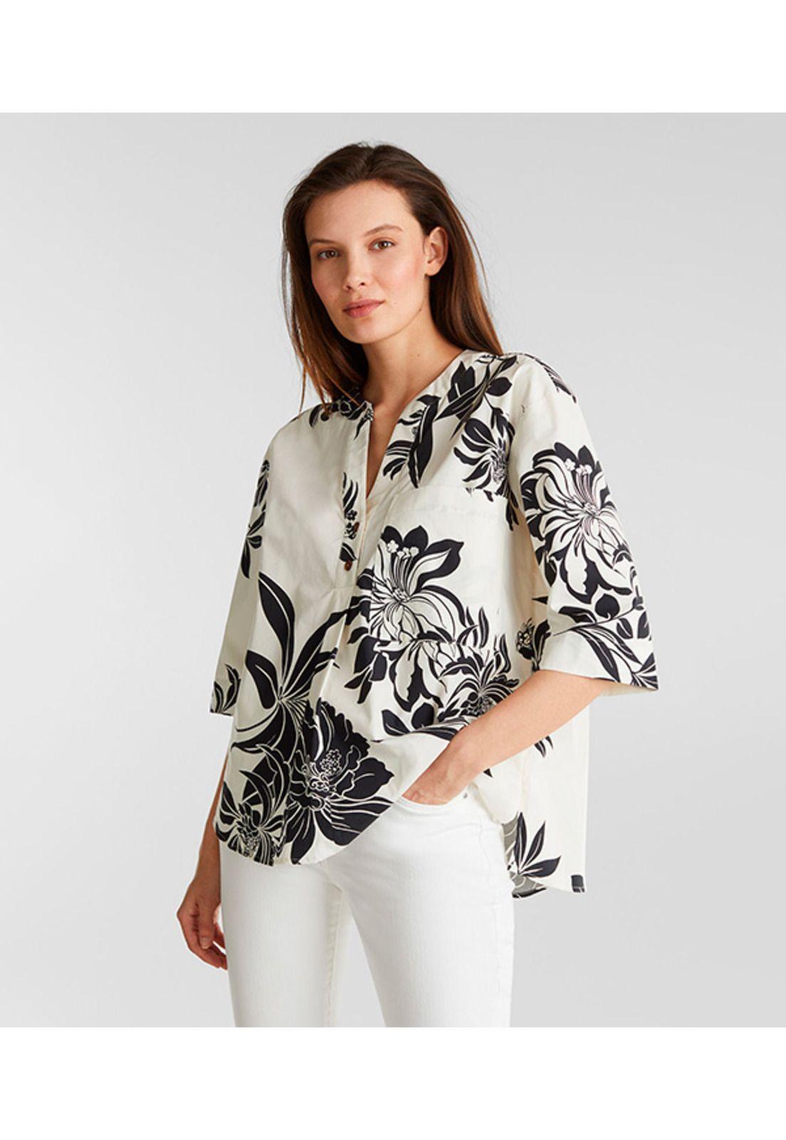 Blusa estampada flores-0