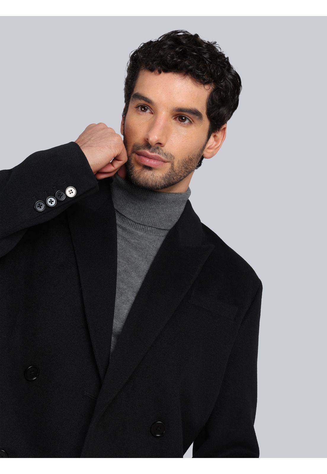 Abrigo Cruzado Regular Fit Negro Piero Butti PBCIG90NE-2