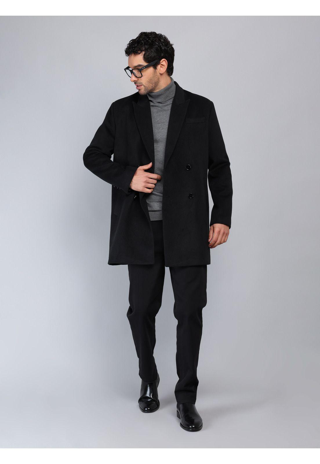 Abrigo Cruzado Regular Fit Negro Piero Butti PBCIG90NE-3