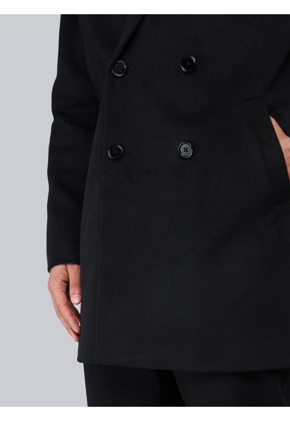 Abrigo Cruzado Regular Fit Negro Piero Butti PBCIG90NE-4