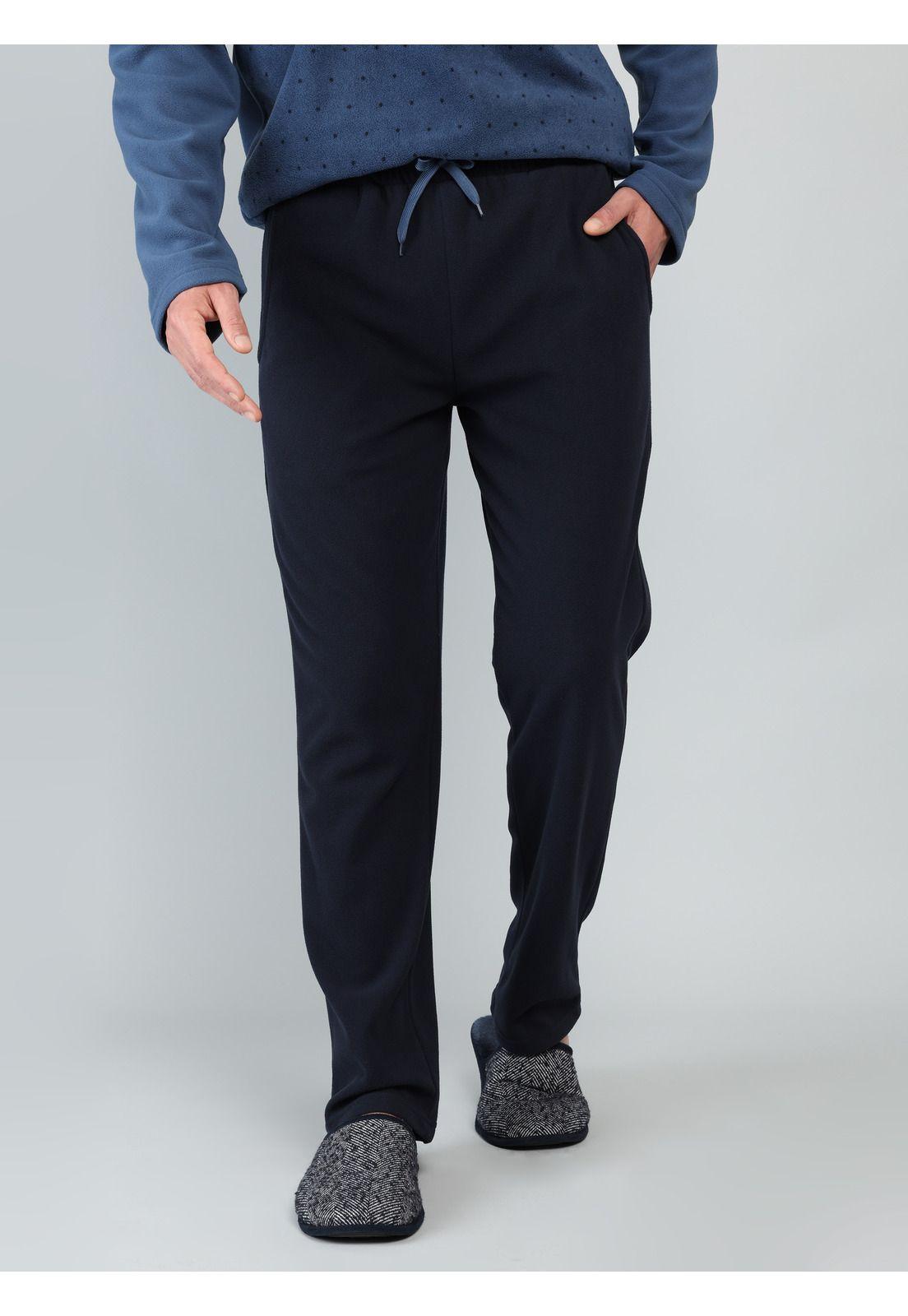 Pijama Largo Polar Regular Fit Azul Arrow P1I3306AZ-4