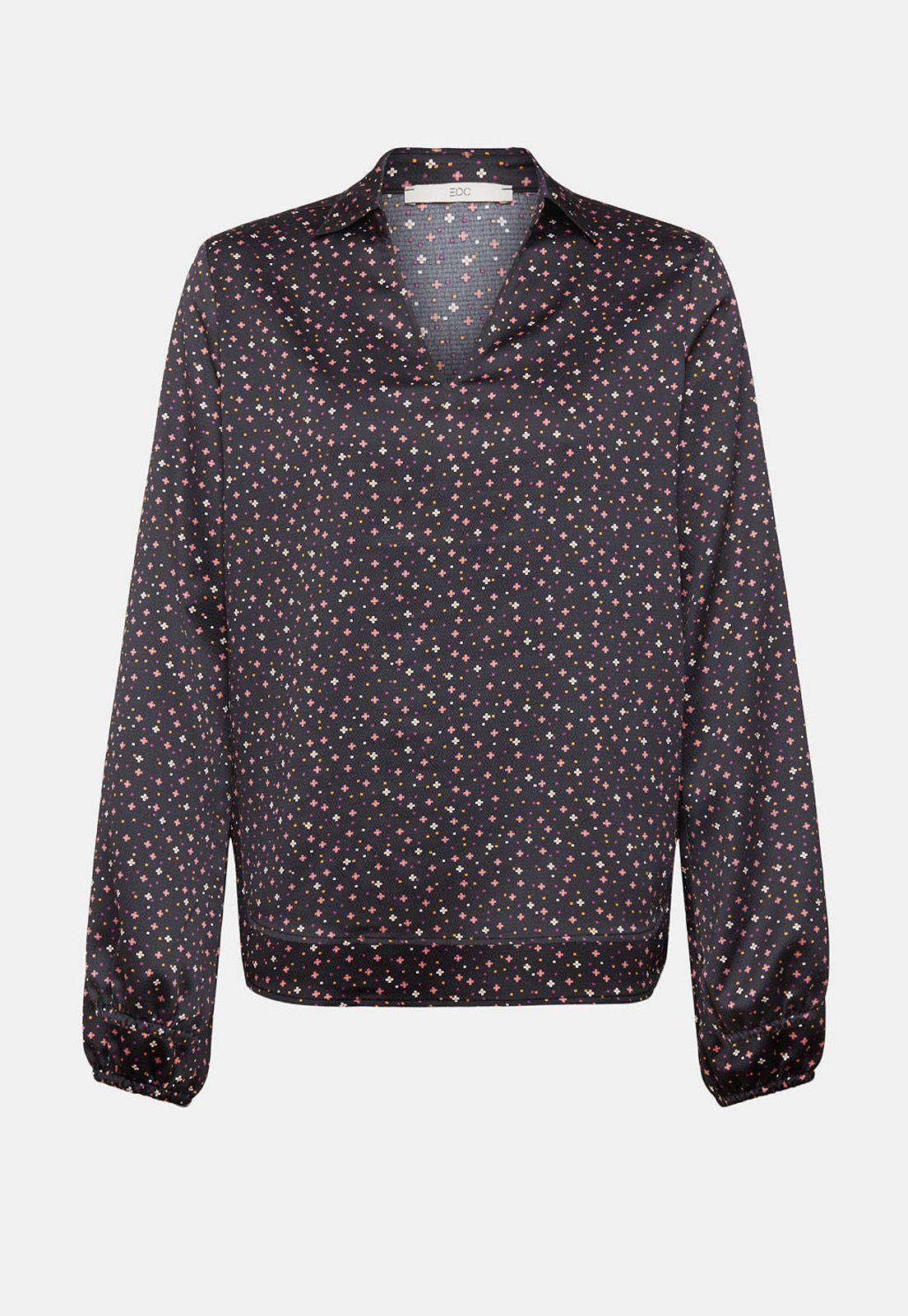 Blusa De Satén Con Textura Mujer Esprit-3