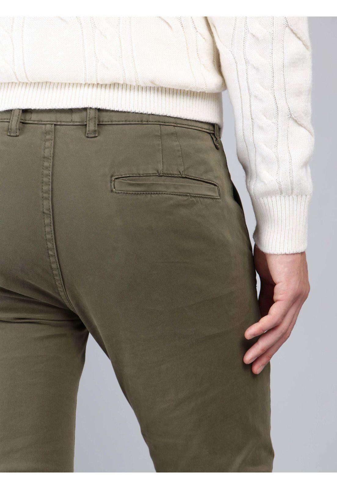 Pantalón Chino Spandex Regular Fit Verde Soviet SCIB085VE-4