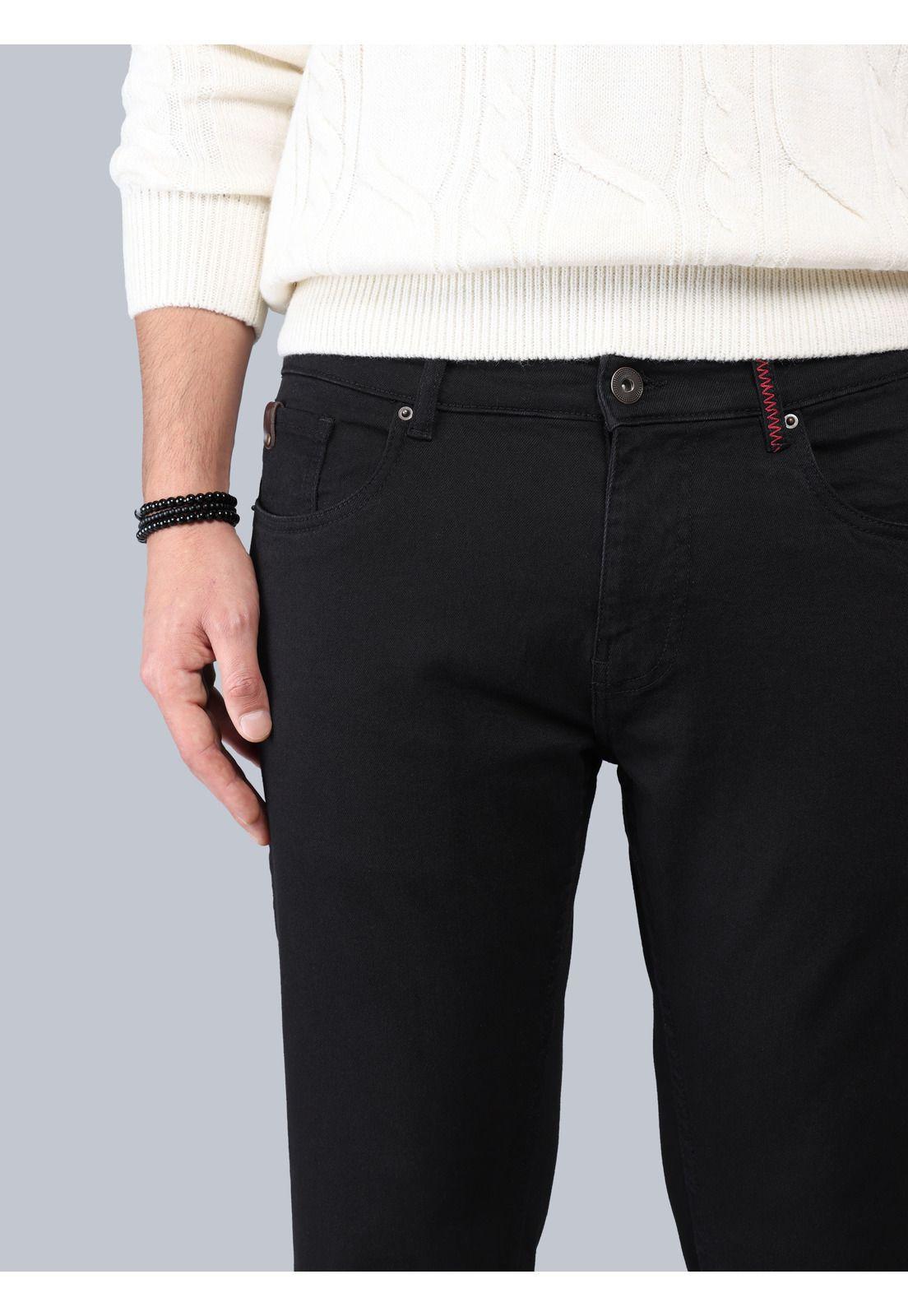 Jeans Spandex Regular Fit Negro Soviet SCIB102NE-2