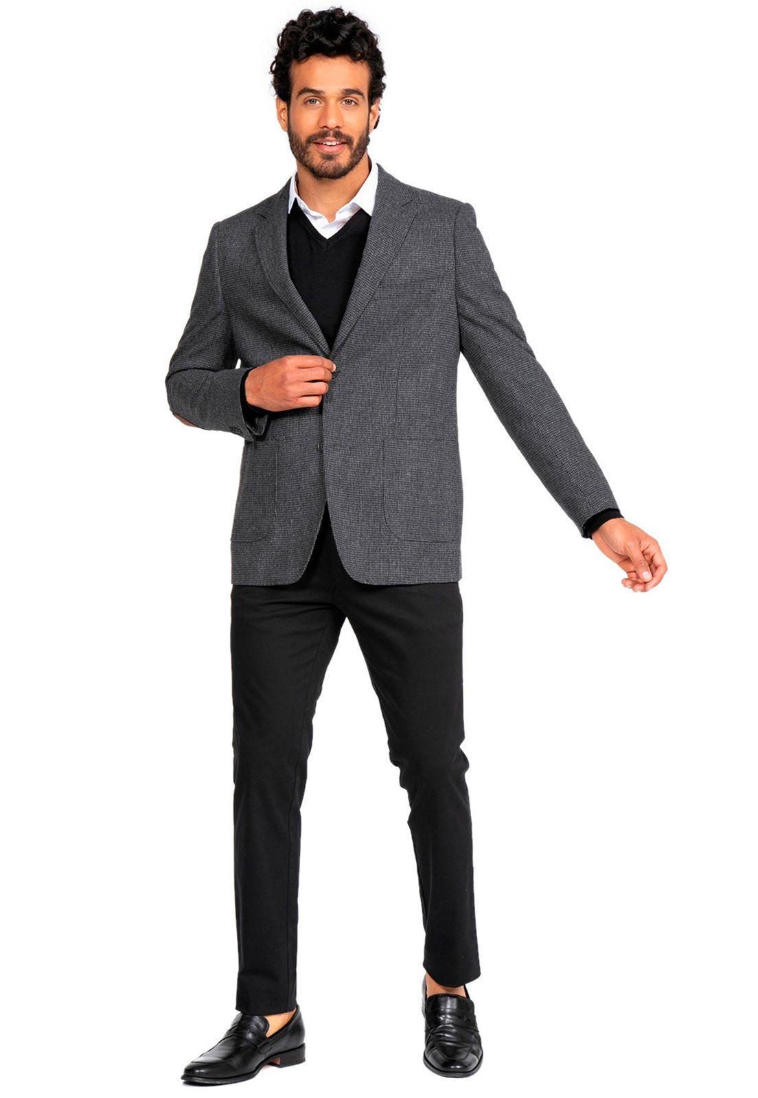 Blazer Casual Negro Guy Laroche-6