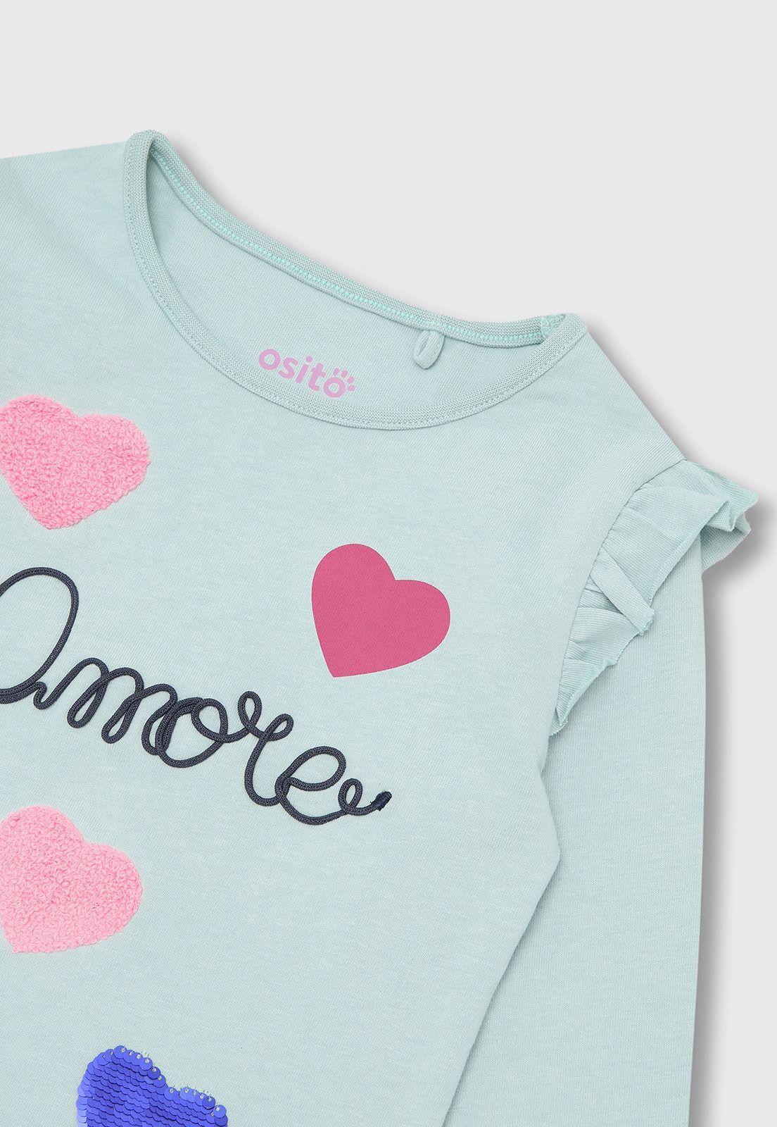 Polera Manga Larga Niña Osito OPOA657AQ-2