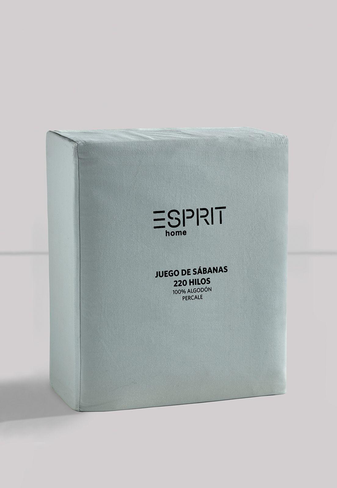 Juego de Sábanas 220 Hilos Lisas Super King Esprit Agua-3