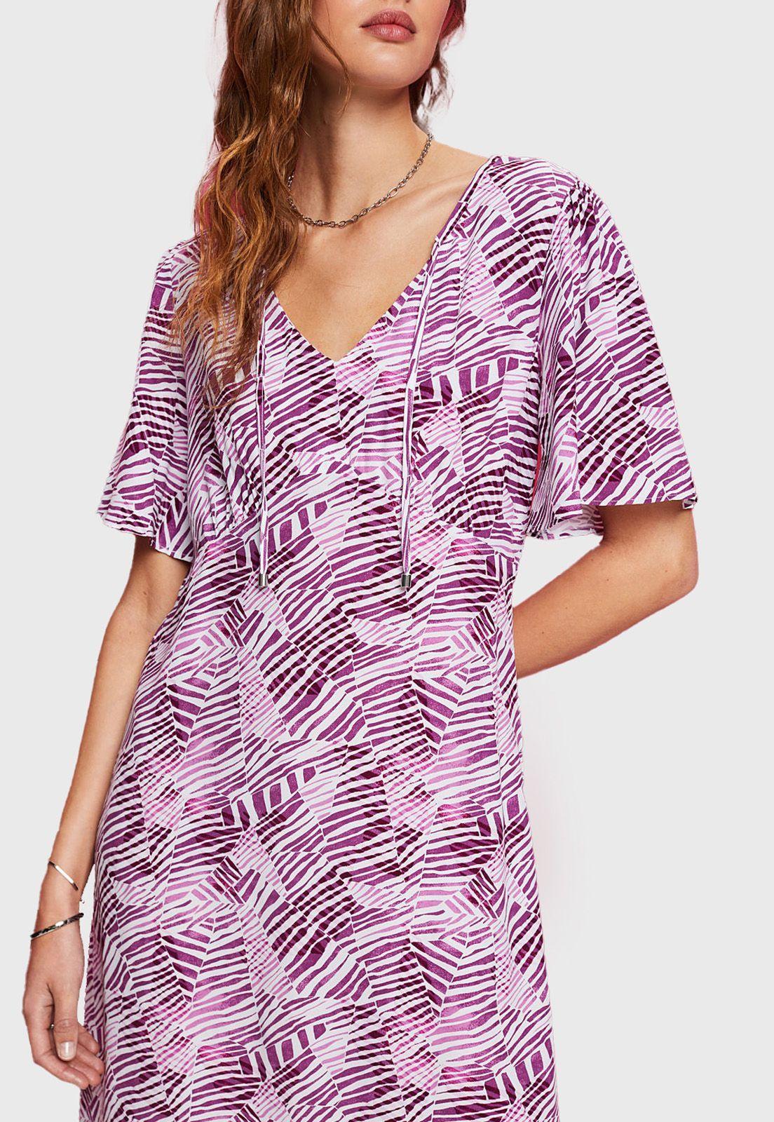 Minivestido Estampado Mujer Esprit Violeta-2