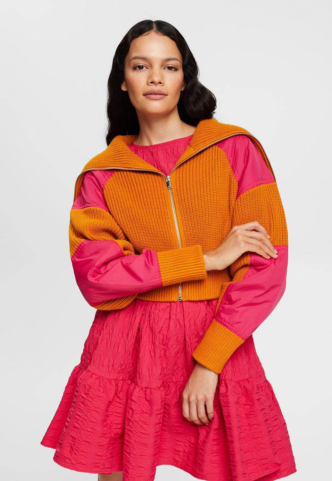 Cárdigan Con Cierre De Cremallera Mujer Esprit-0