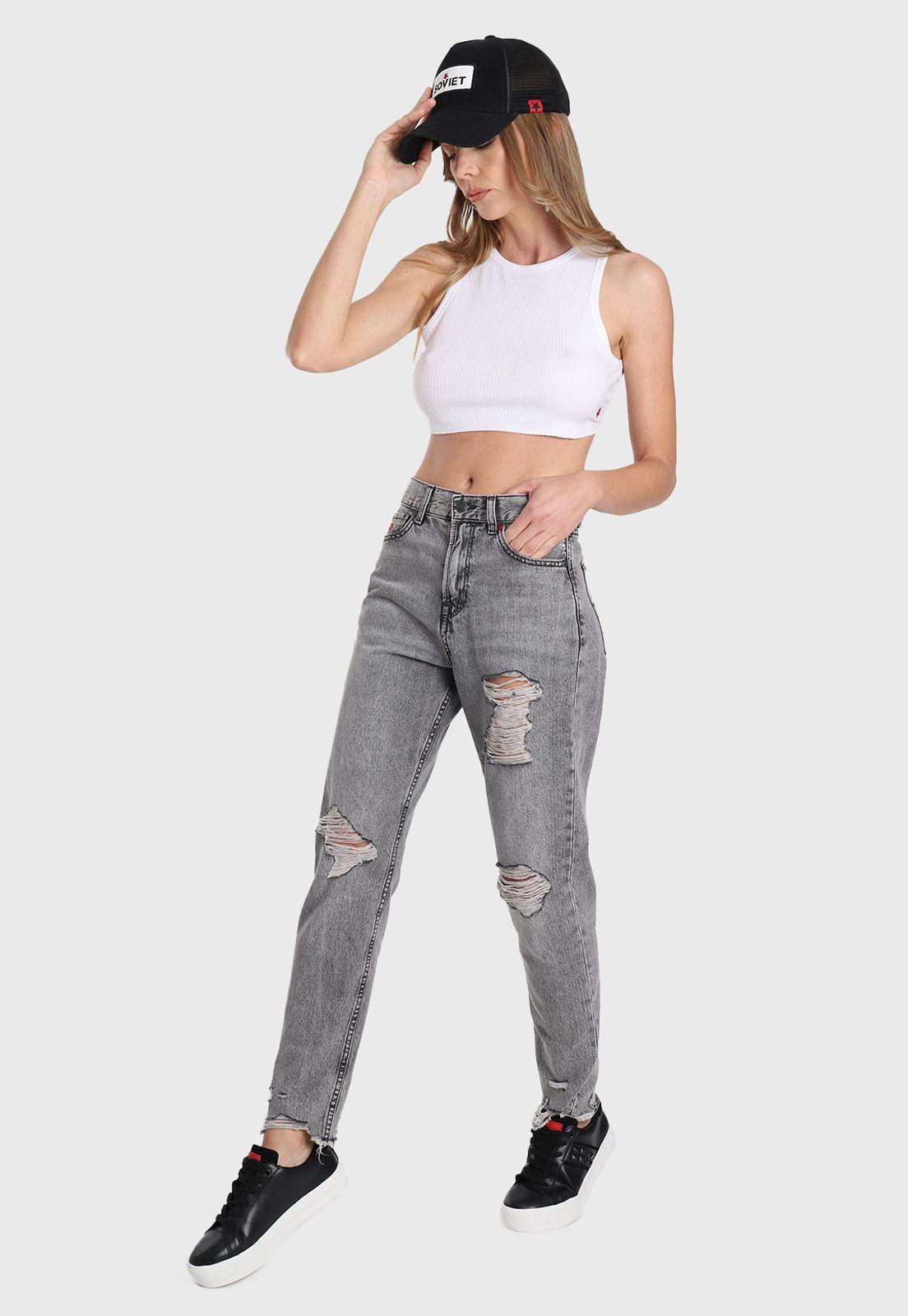 Jeans Mujer Destroyed Soviet SJE503WGR-4