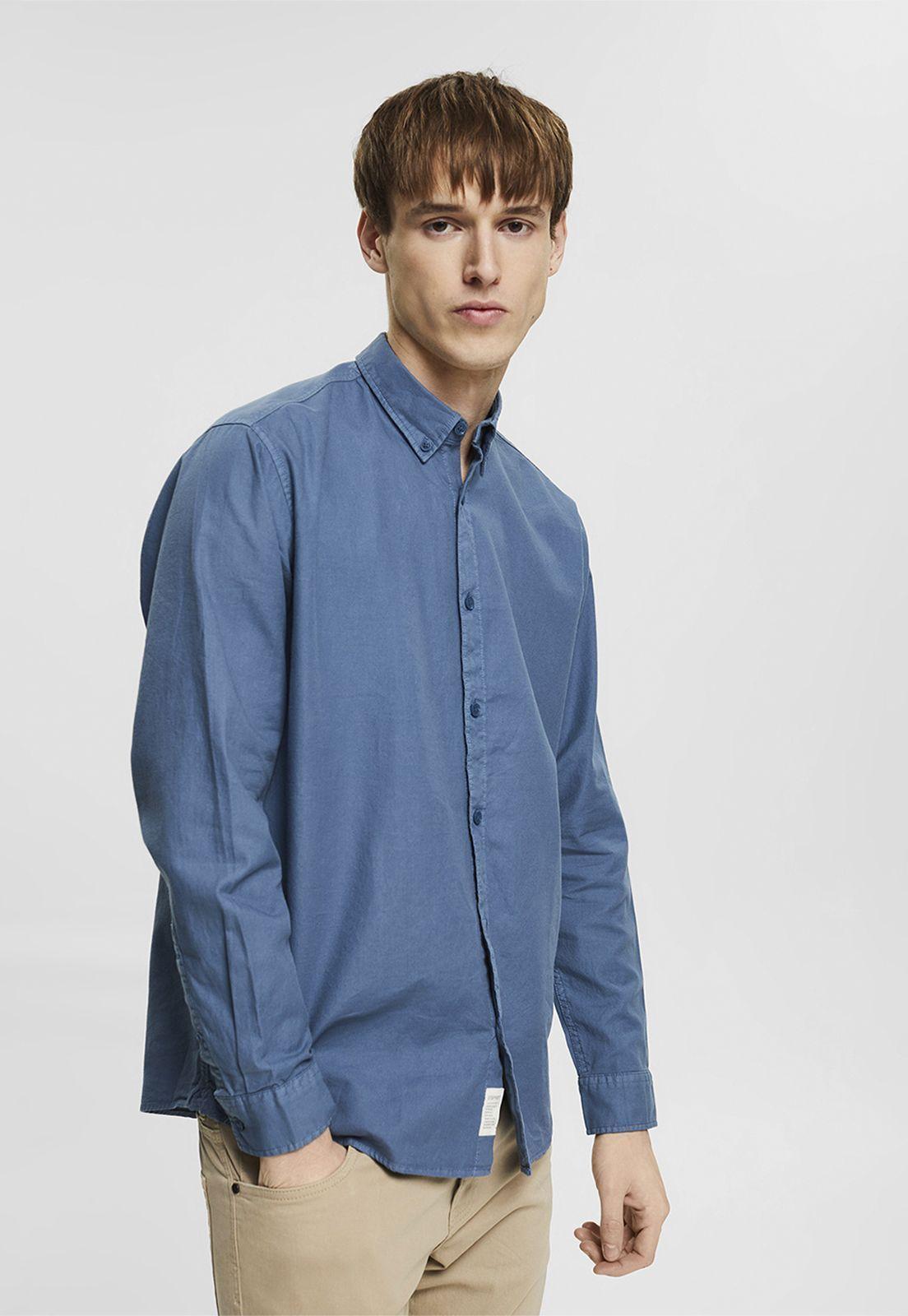 Camisa Regular Fit Lisa Esprit Azul oscuro-0