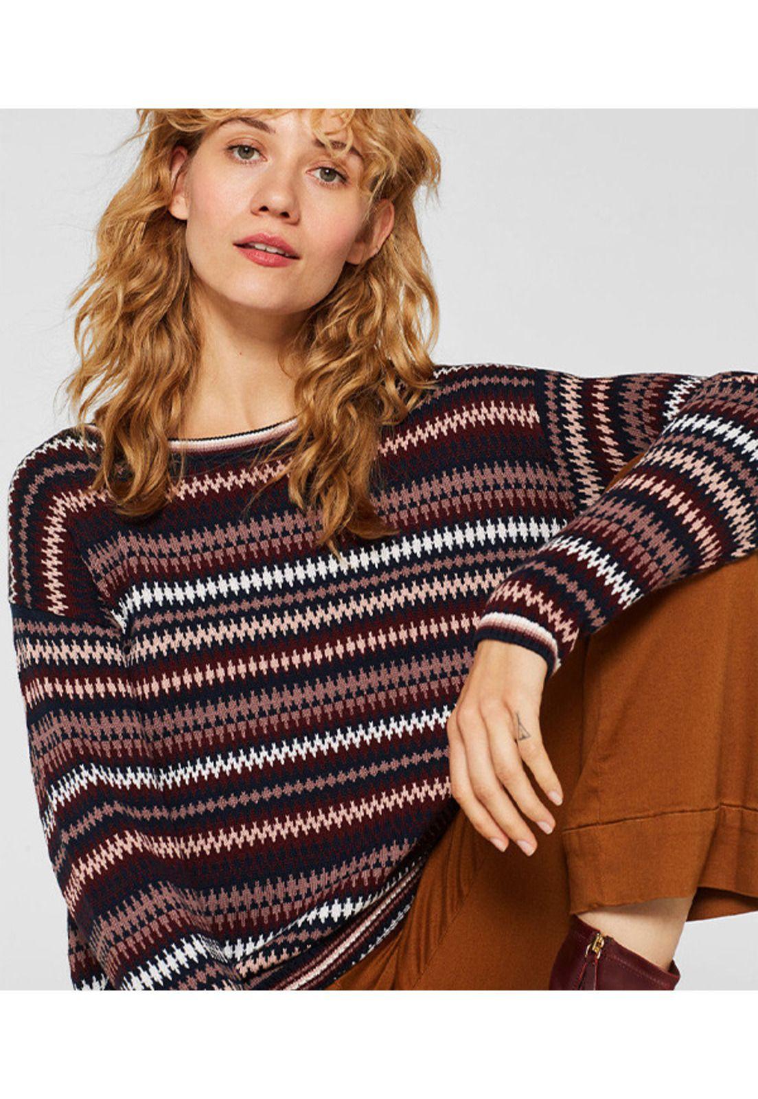 Sweater de jacquard en 100 % algodón-0
