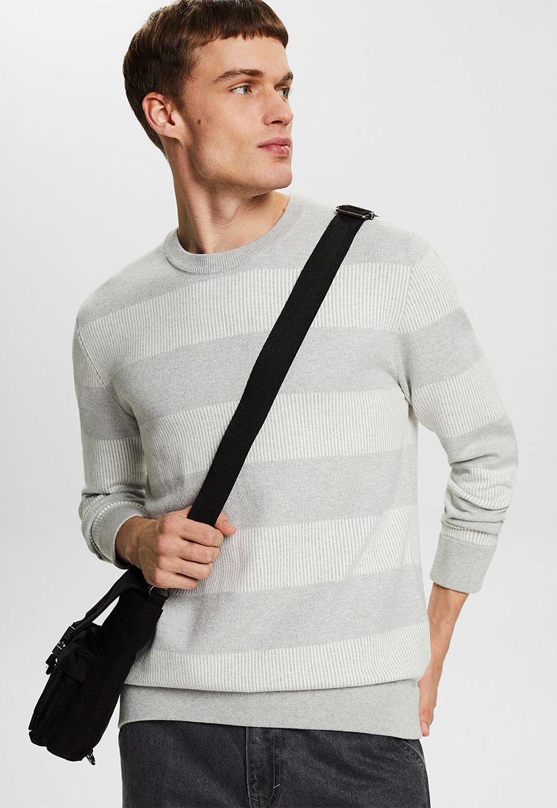 Sweater A Rayas De Punto Acanalado Hombre Esprit 014EE2I304-0