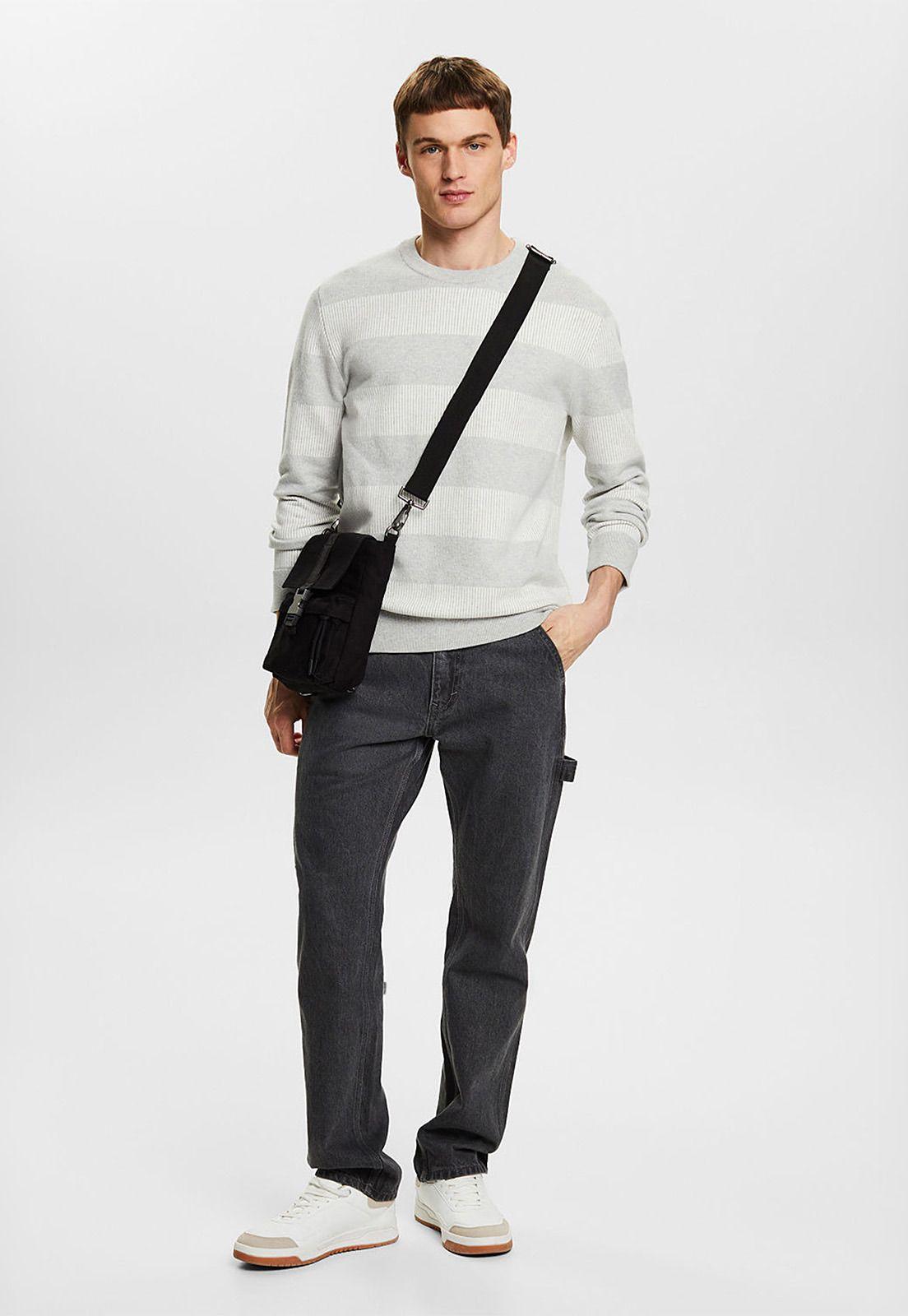 Sweater A Rayas De Punto Acanalado Hombre Esprit 014EE2I304-2