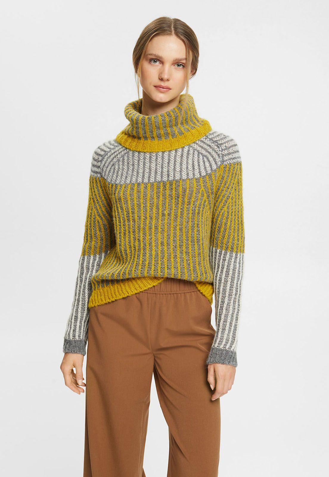 Sweater Holgado De Cuello Alto Mujer Esprit-0