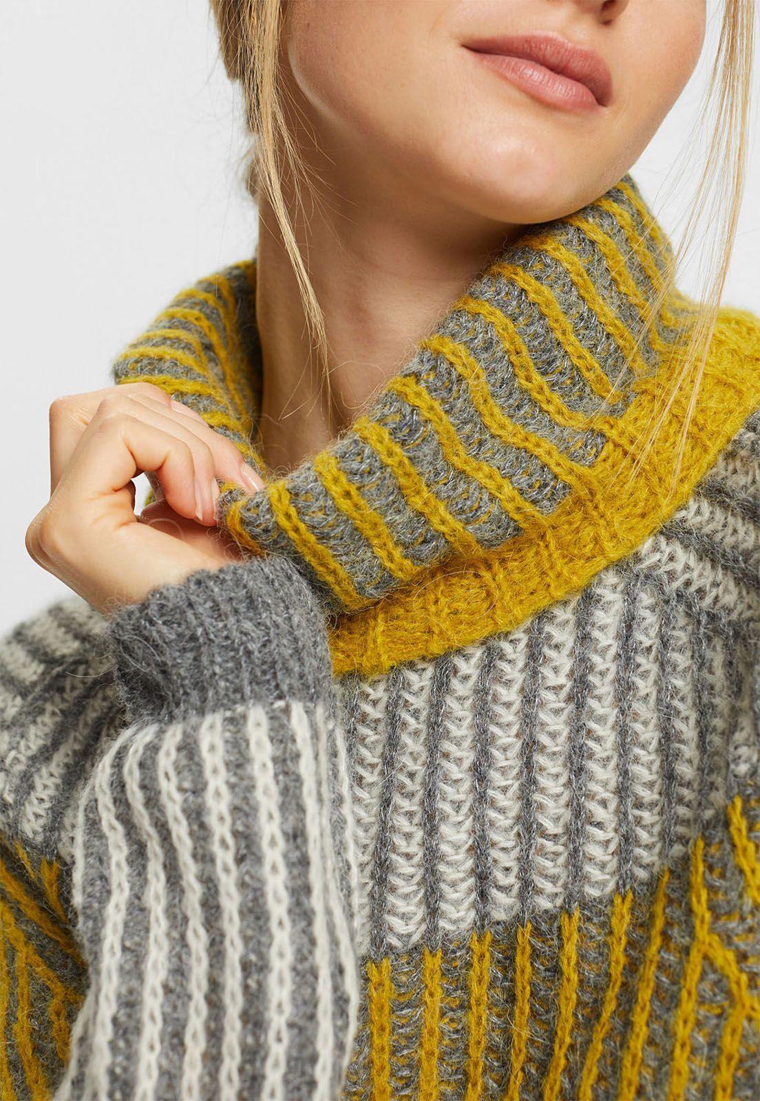 Sweater Holgado De Cuello Alto Mujer Esprit-2