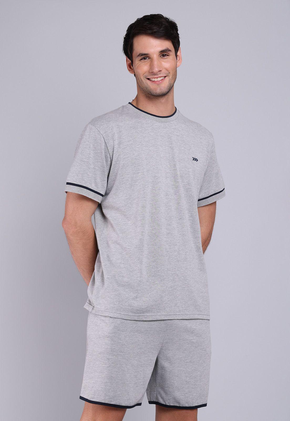 Pijama Corto Hombre Arrow Cuello Redondo Melange-0