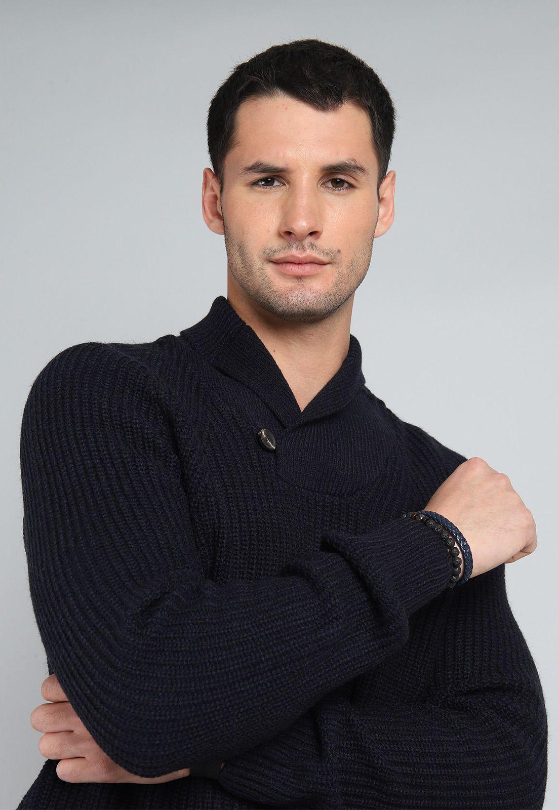 Sweater Cuello Smoking Guy Laroche GLBII47AZ-2