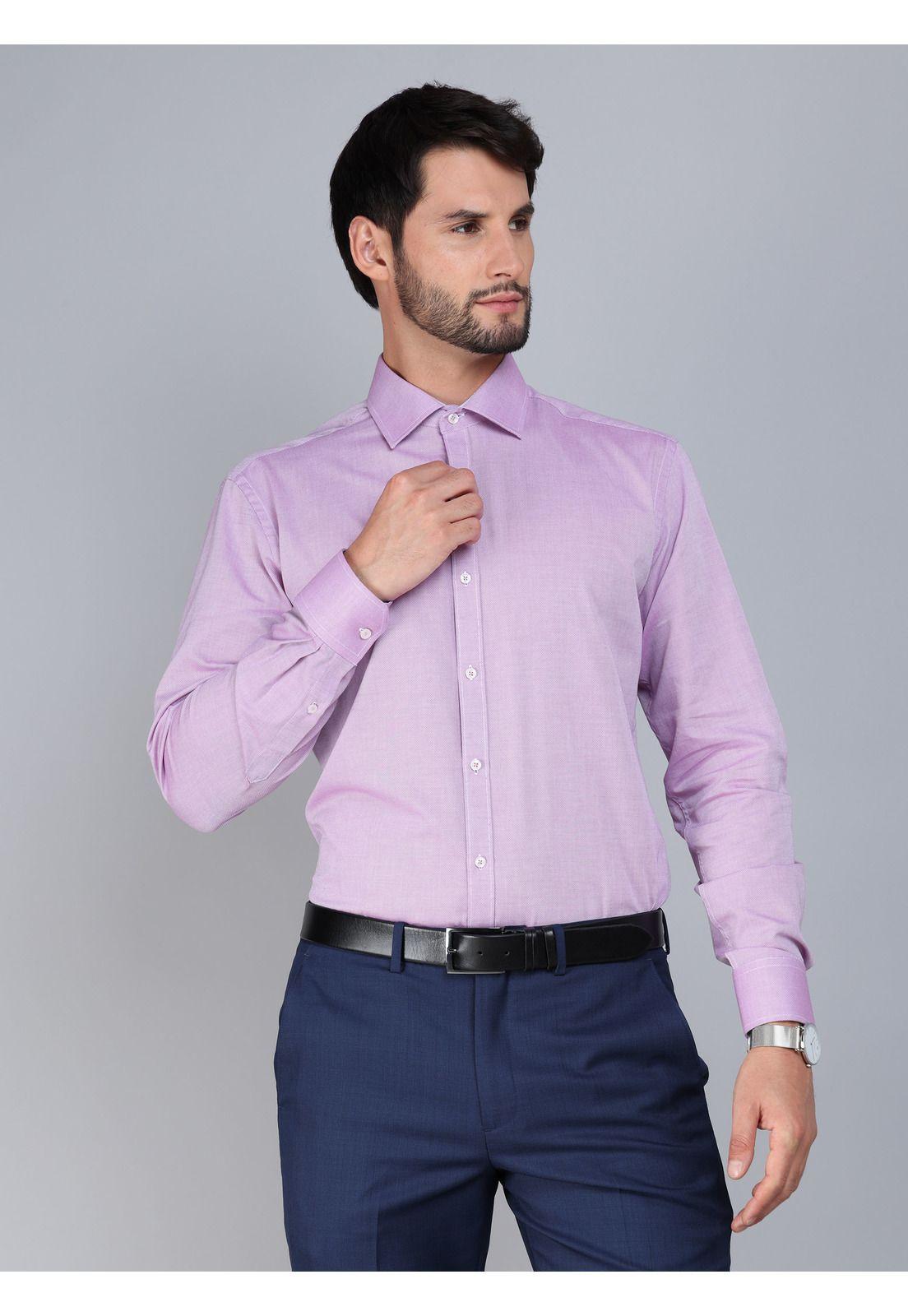 Camisa Formal Texturada Slim Fit Lila Arrow ARM0501LI-0