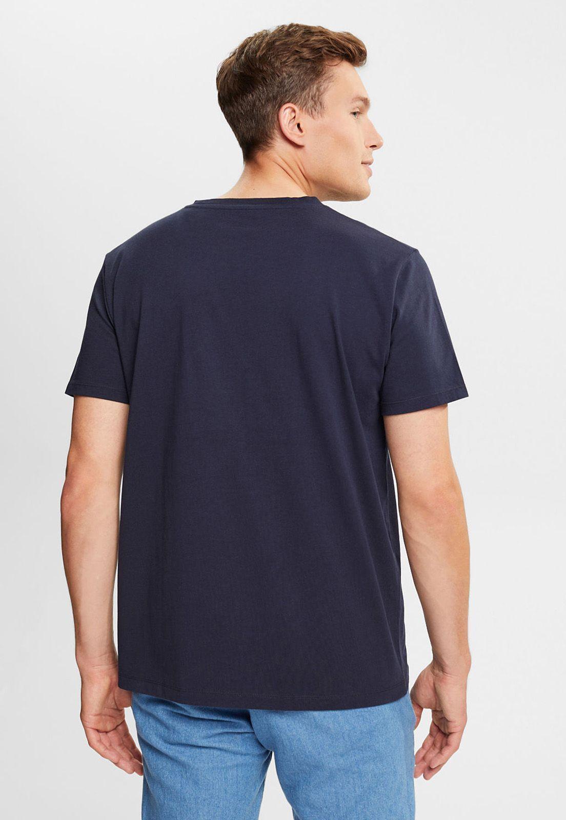 Polera Manga Corta Con Estampado Artístico Hombre Esprit Naranja-1