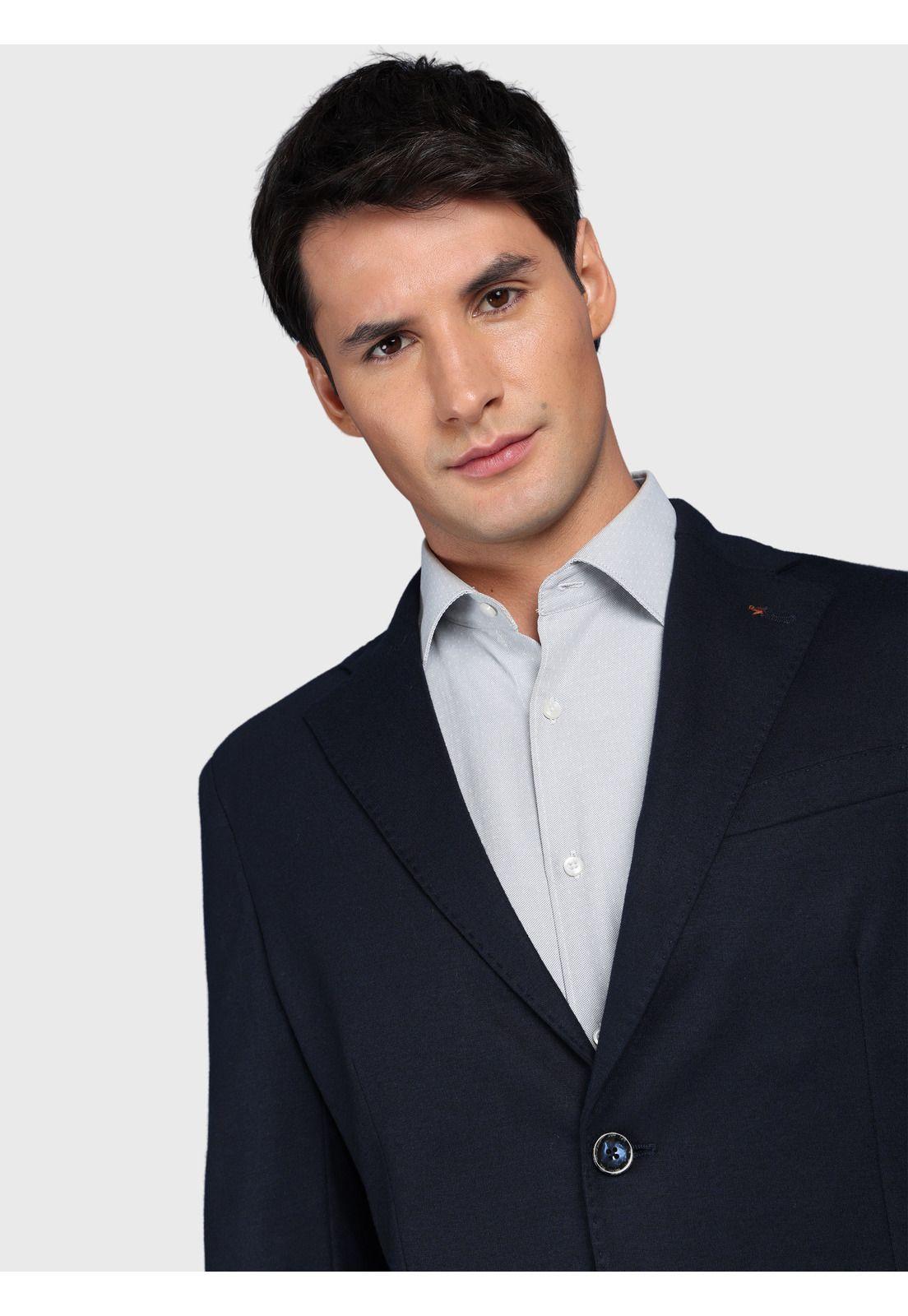 Blazer Liso Spandex Tailored Fit Azul Marino Arrow BZI3306PE-2