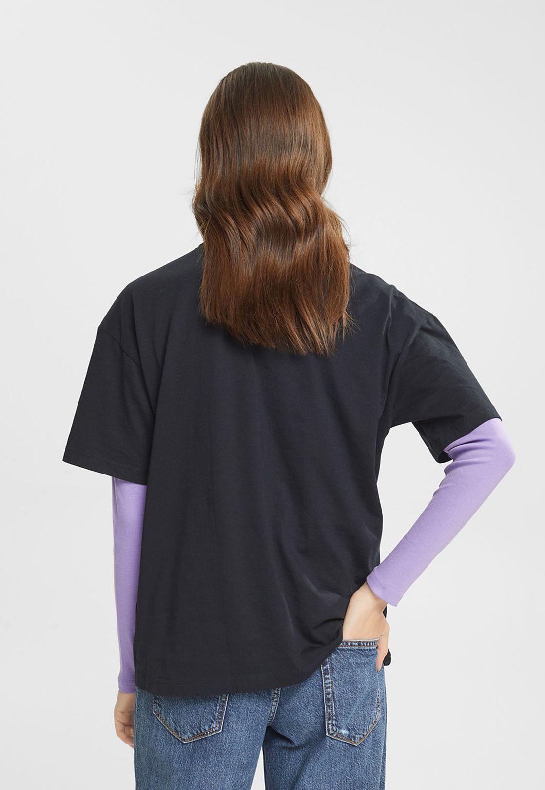 Polera Manga Corta Con Estampado De Grafiti Esprit-1