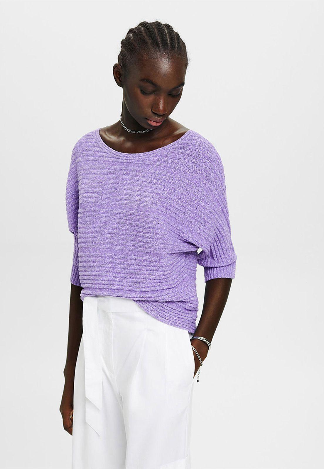 Sweater De Punto Con Manga Corta Mujer Esprit-0