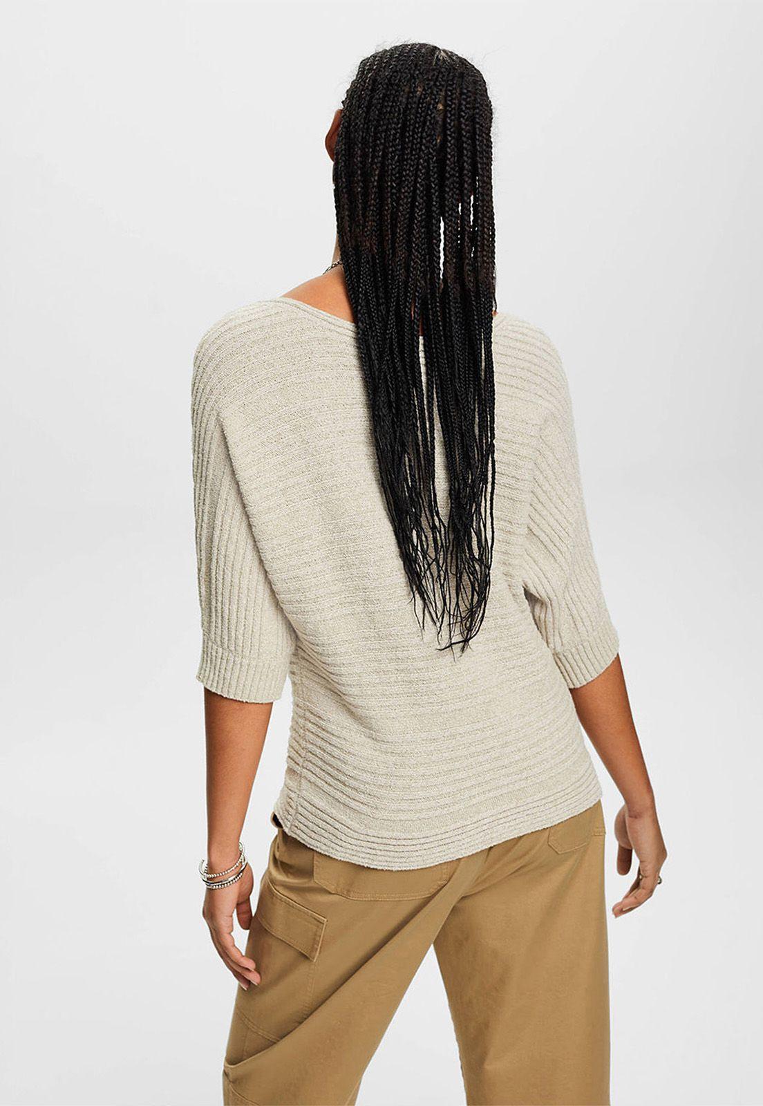 Sweater De Punto Con Manga Corta Mujer Esprit-1