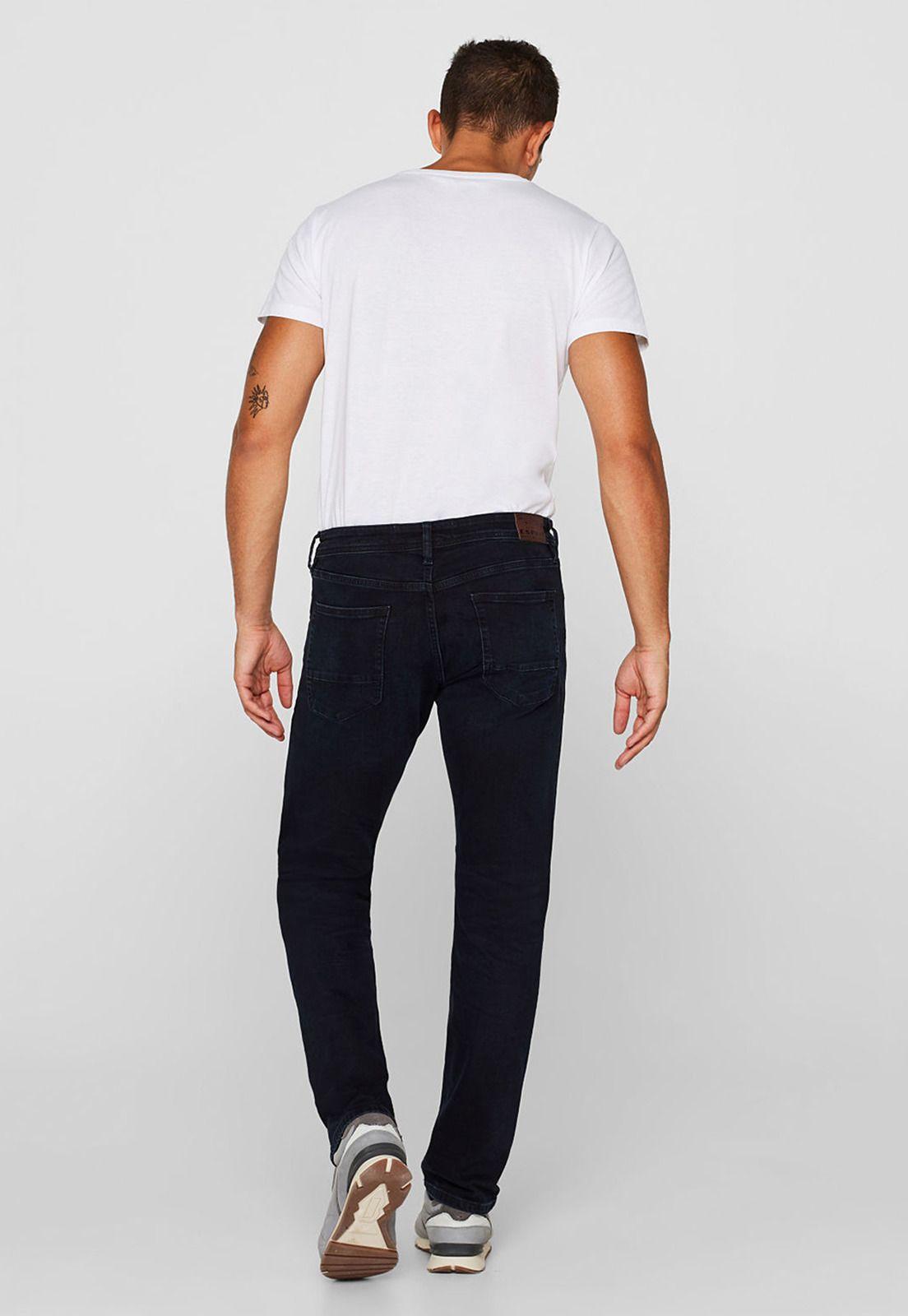 Jeans elásticos con efecto deslavado-3