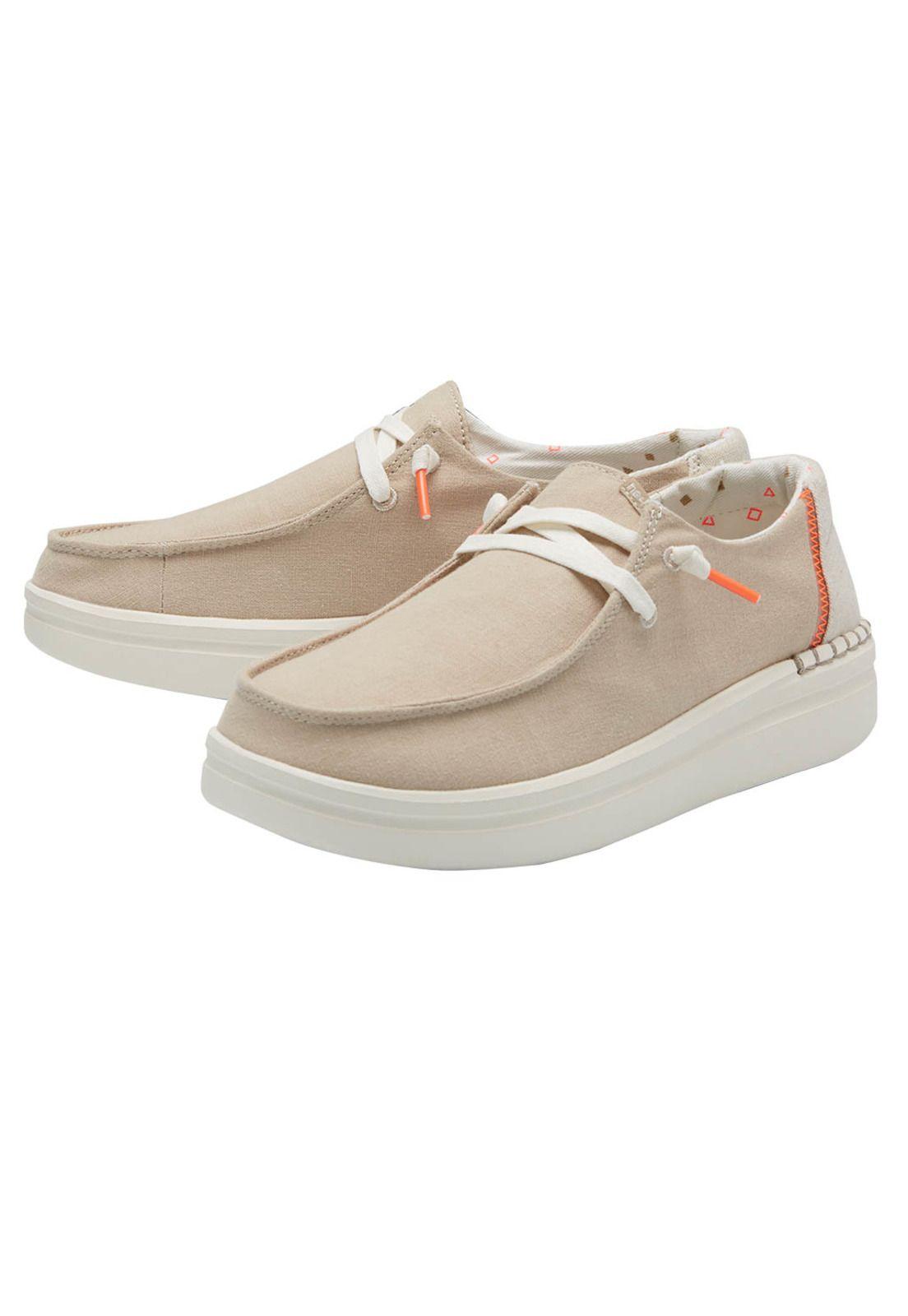 Zapato Wendy Rise Chambray Sandshell HeyDude-1