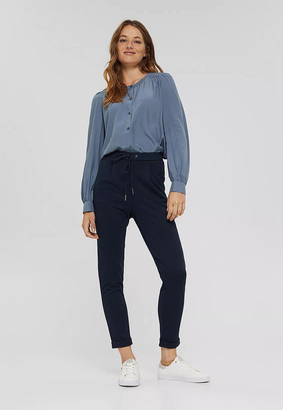 Pantalon Mujer Jogger Esprit Azul marino-0