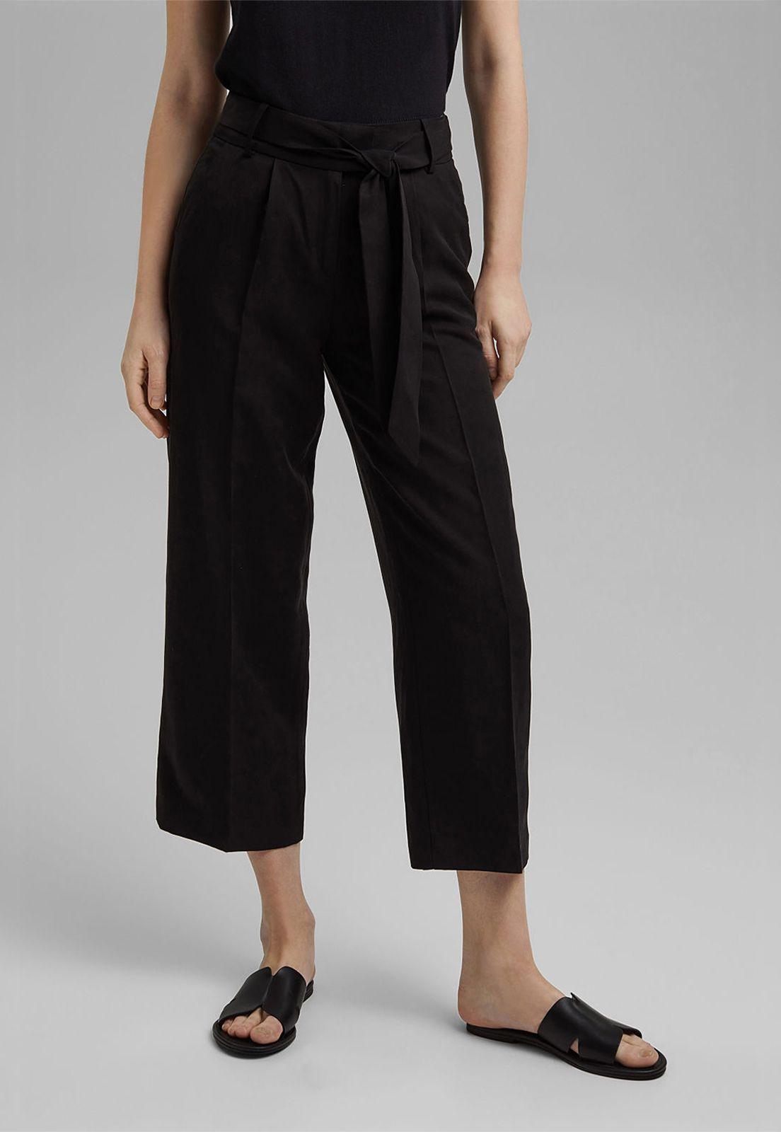 Pantalón Mujer Culotte Mujer Con Cinturón Esprit-0
