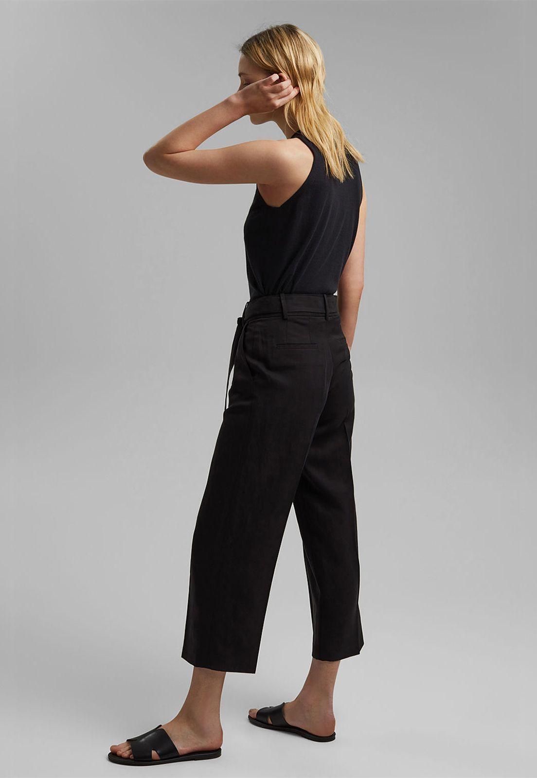 Pantalón Mujer Culotte Mujer Con Cinturón Esprit-1