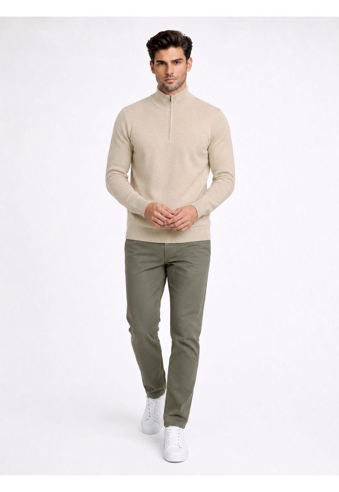 Sweater Cuello Alto Regular Fit Beige Piero Butti PBDVI22BE-4