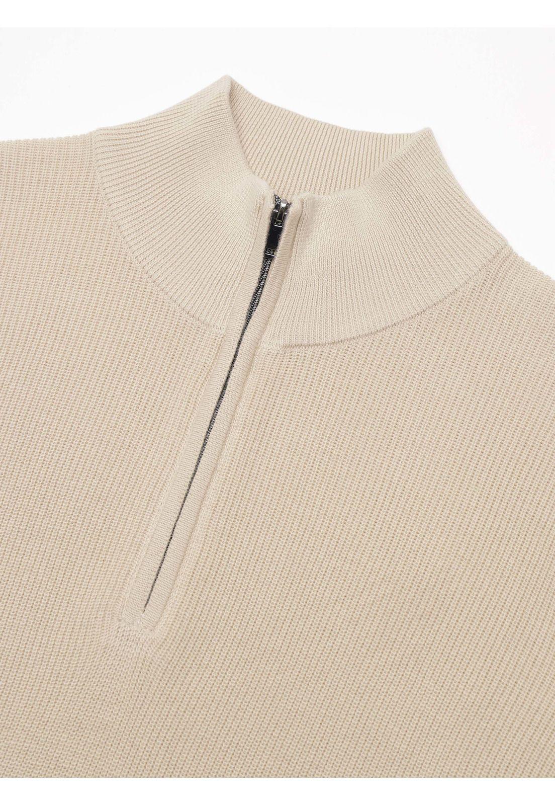 Sweater Cuello Alto Regular Fit Beige Piero Butti PBDVI22BE-5