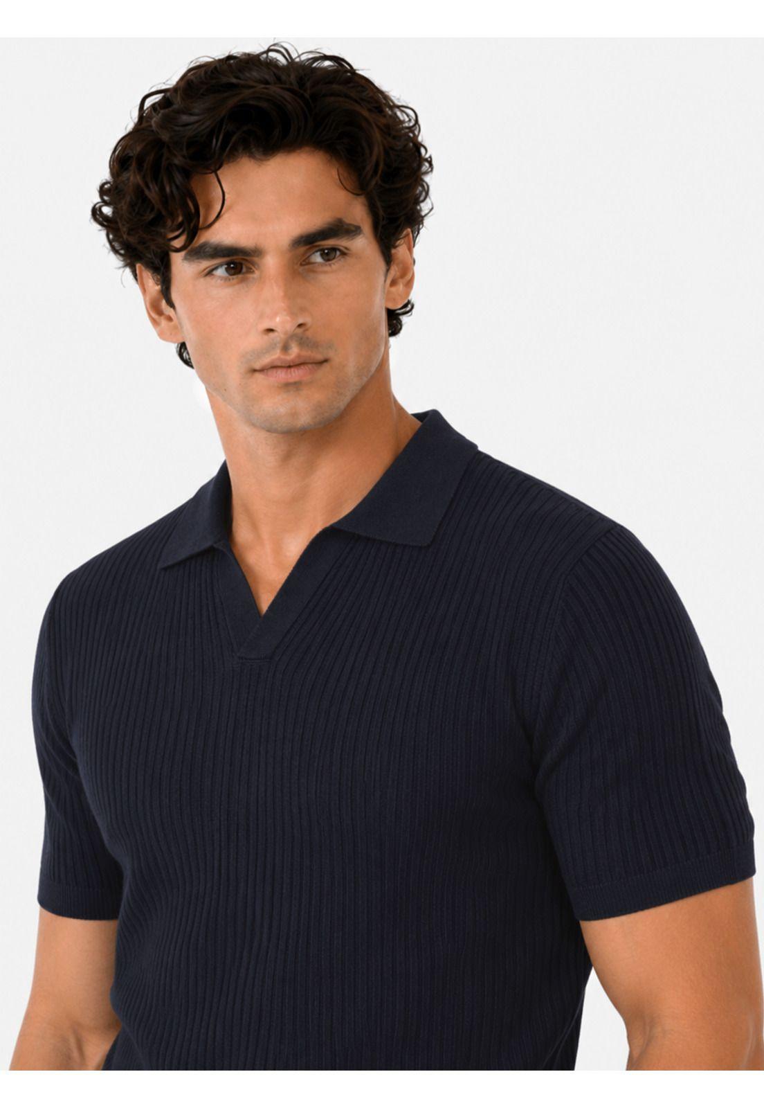 Polera Tejida Regular Fit Azul Marino Arrow PO34044NB-2