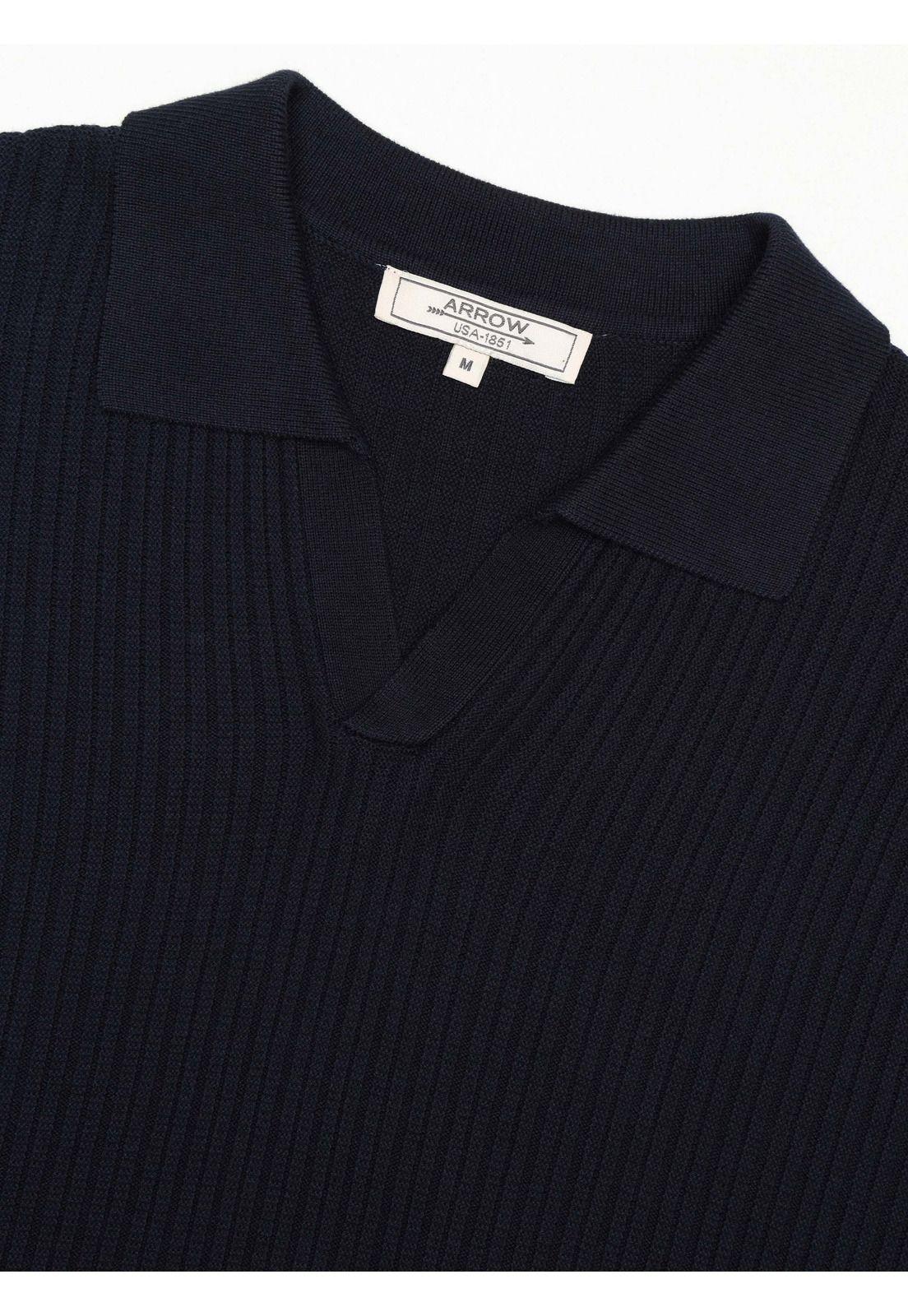 Polera Tejida Regular Fit Azul Marino Arrow PO34044NB-4