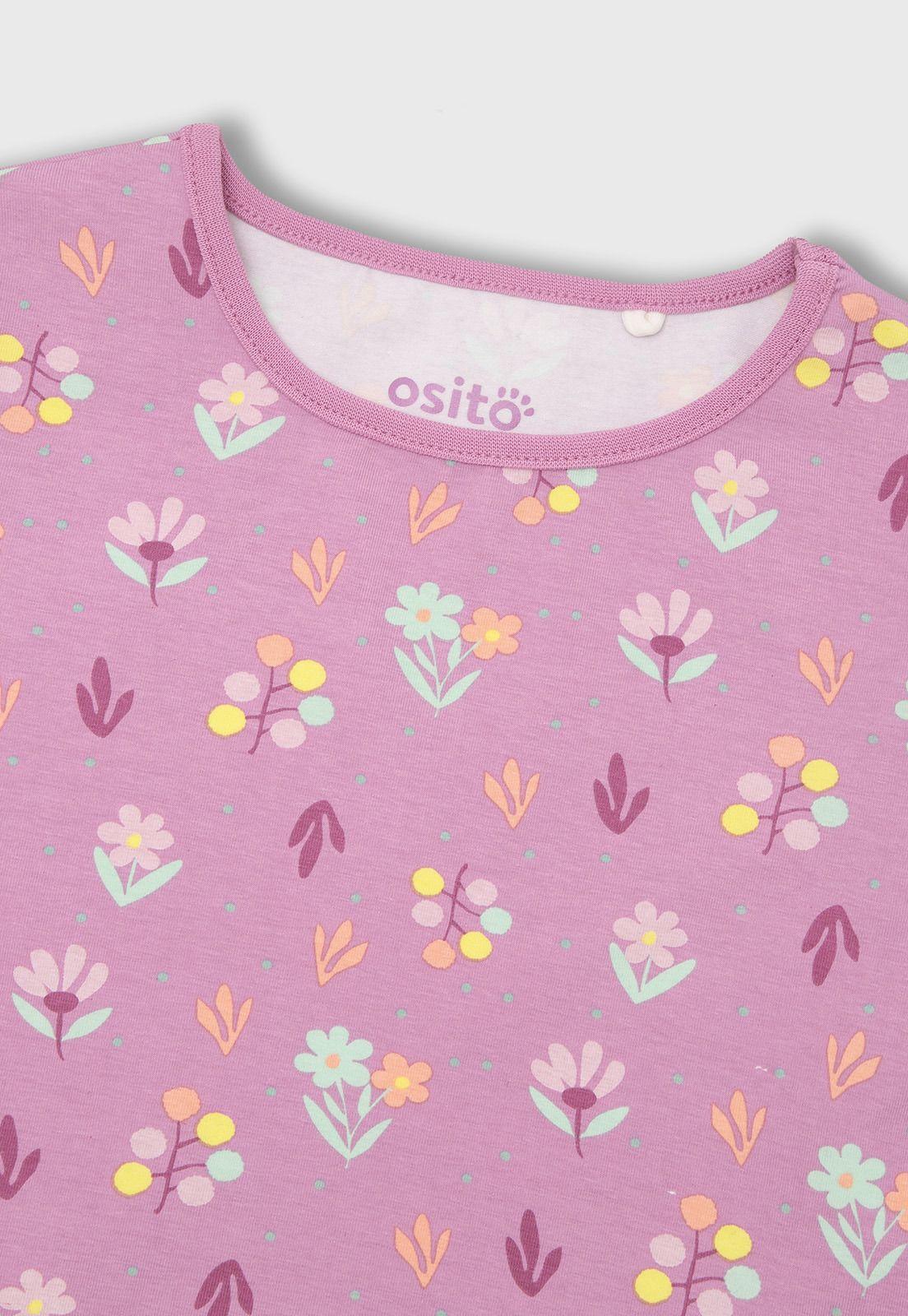 Pijama Manga Larga Niña Osito OPJA691RD-2