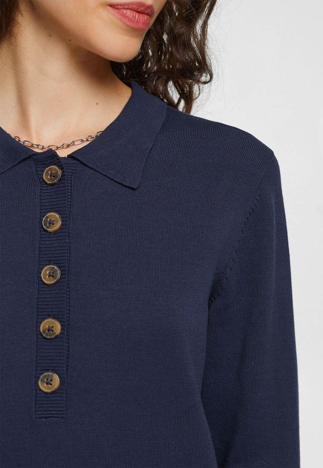 Vestido Con Cuello De Piqué Mujer Esprit-2
