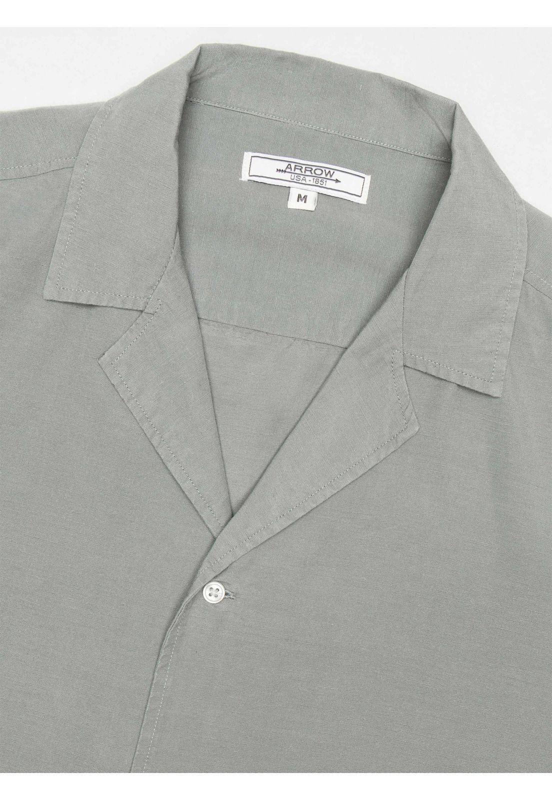 Camisa Lyocell Lino Regular Fit Verde Arrow CM34061VE-4