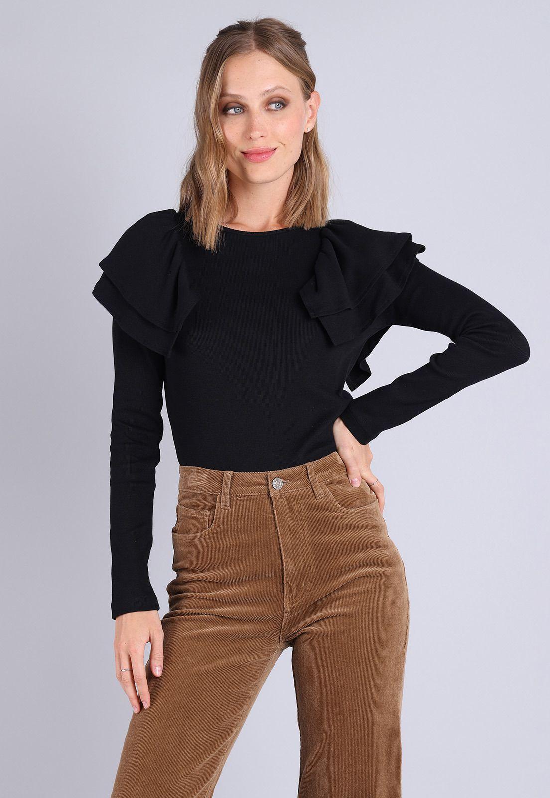 Polera Manga Larga Mujer Soviet AISMK01NE-0